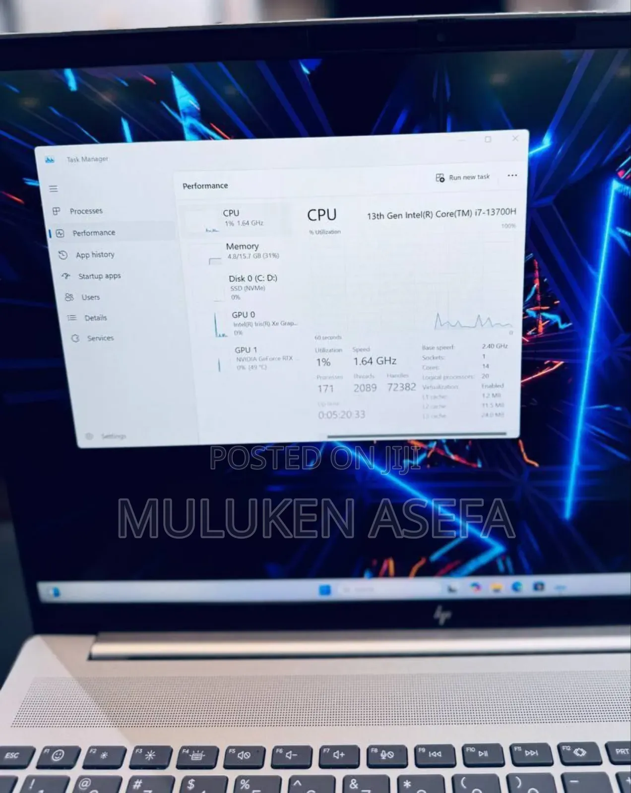 New Laptop HP Omen 16 16GB Intel Core I7 SSD 1T