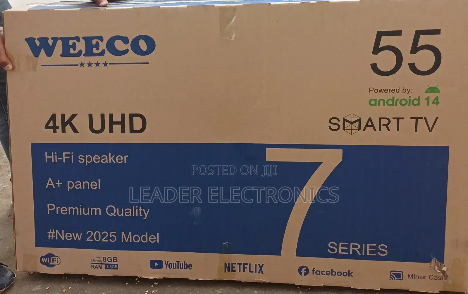 Weeco Tv 55" Smart Android Tv 4 K Uhd New 2025