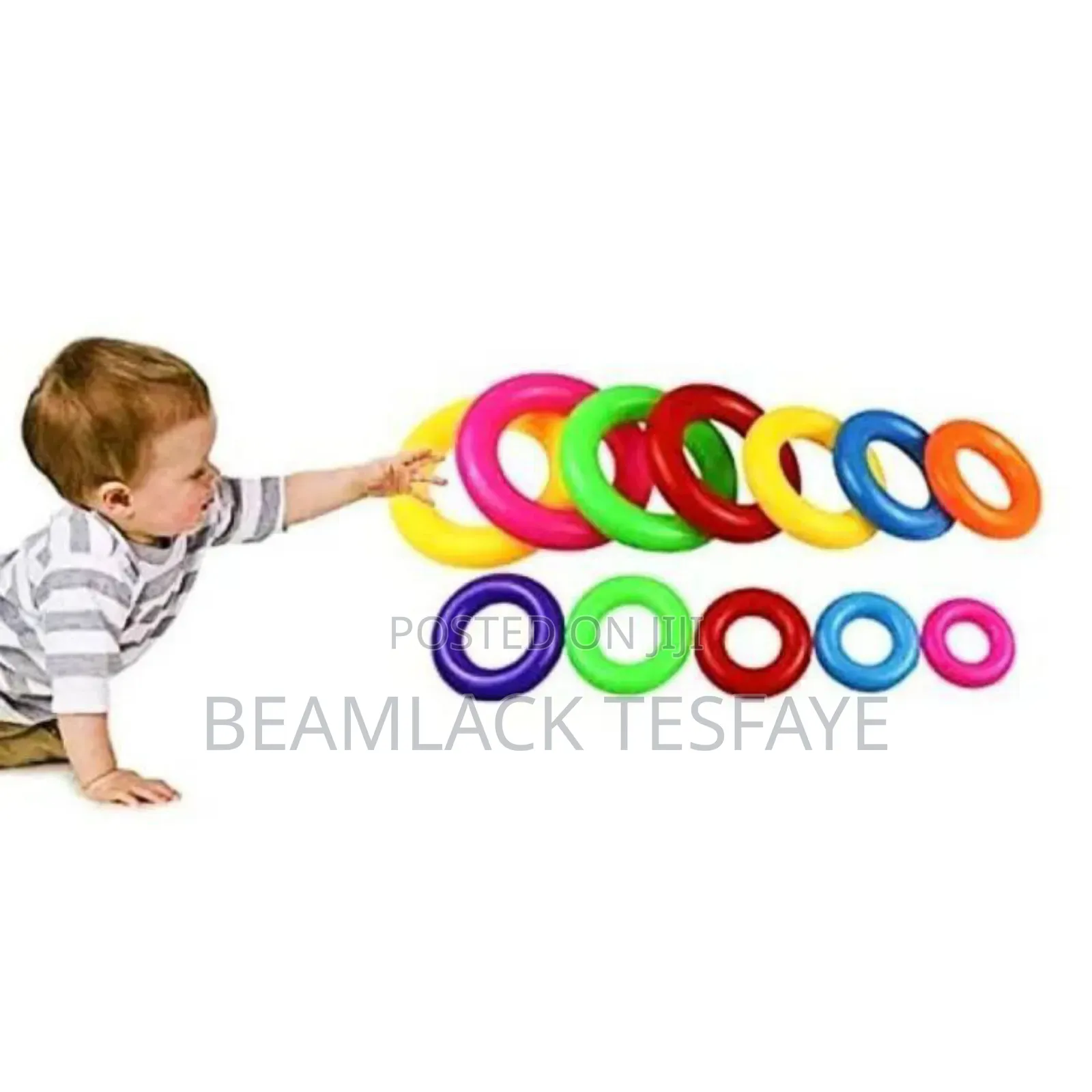 Rainbow Ring Tower Toy for Baby 
ቦንቦሊኖ መጫወቻ