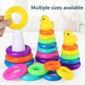 Rainbow Ring Tower Toy for Baby 
ቦንቦሊኖ መጫወቻ