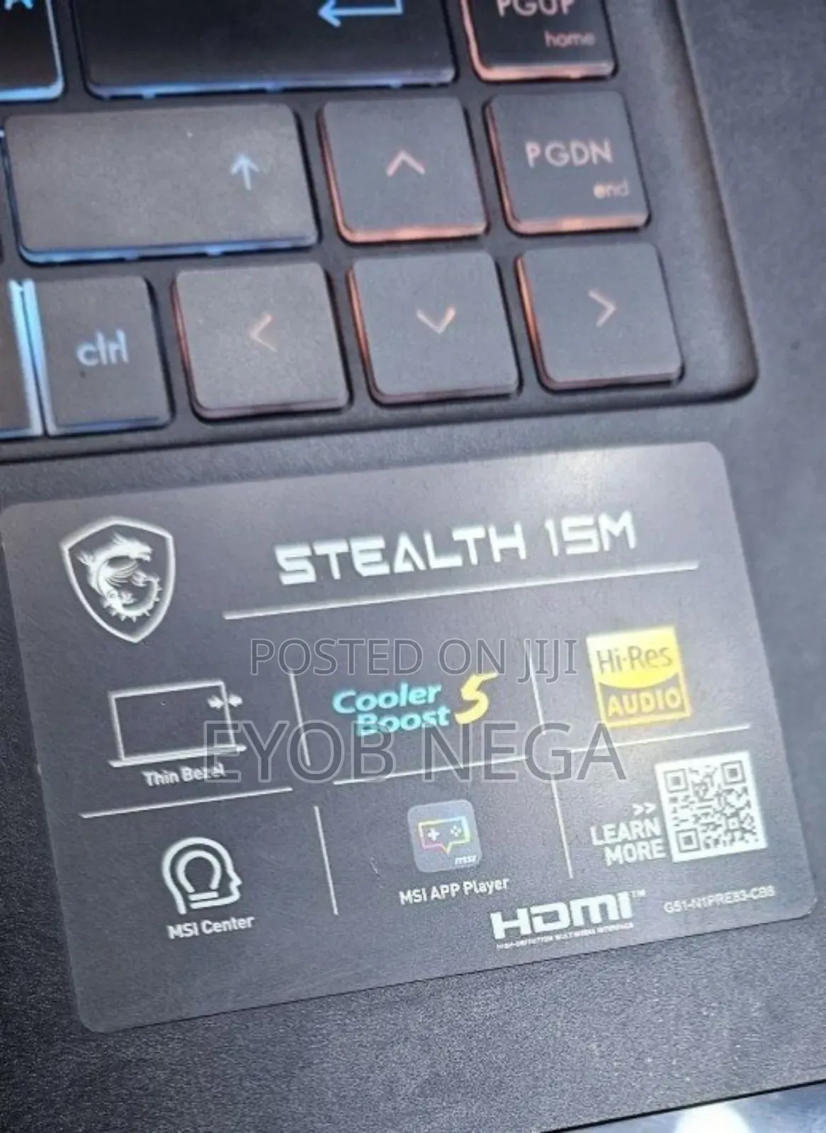 New Laptop MSI GS63 Stealth 8RD 16GB Intel Core I7 SSD 1T