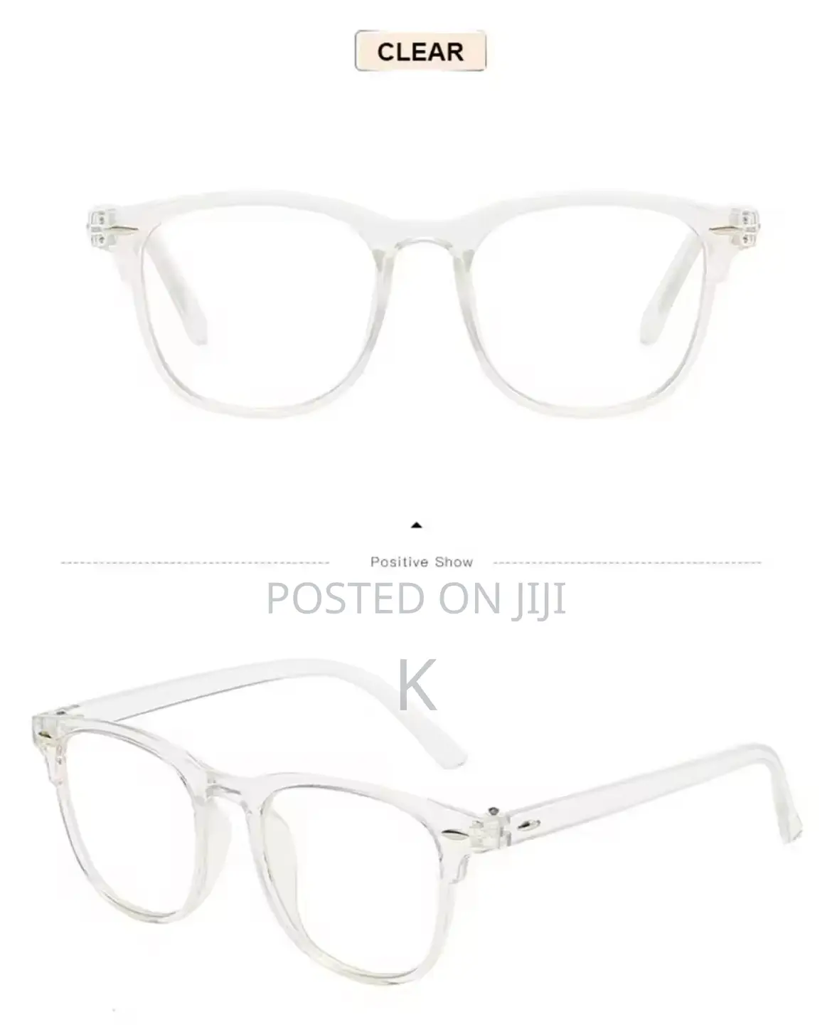 Retro Transparent Frame Plain Men Women Anti Blue Glasses