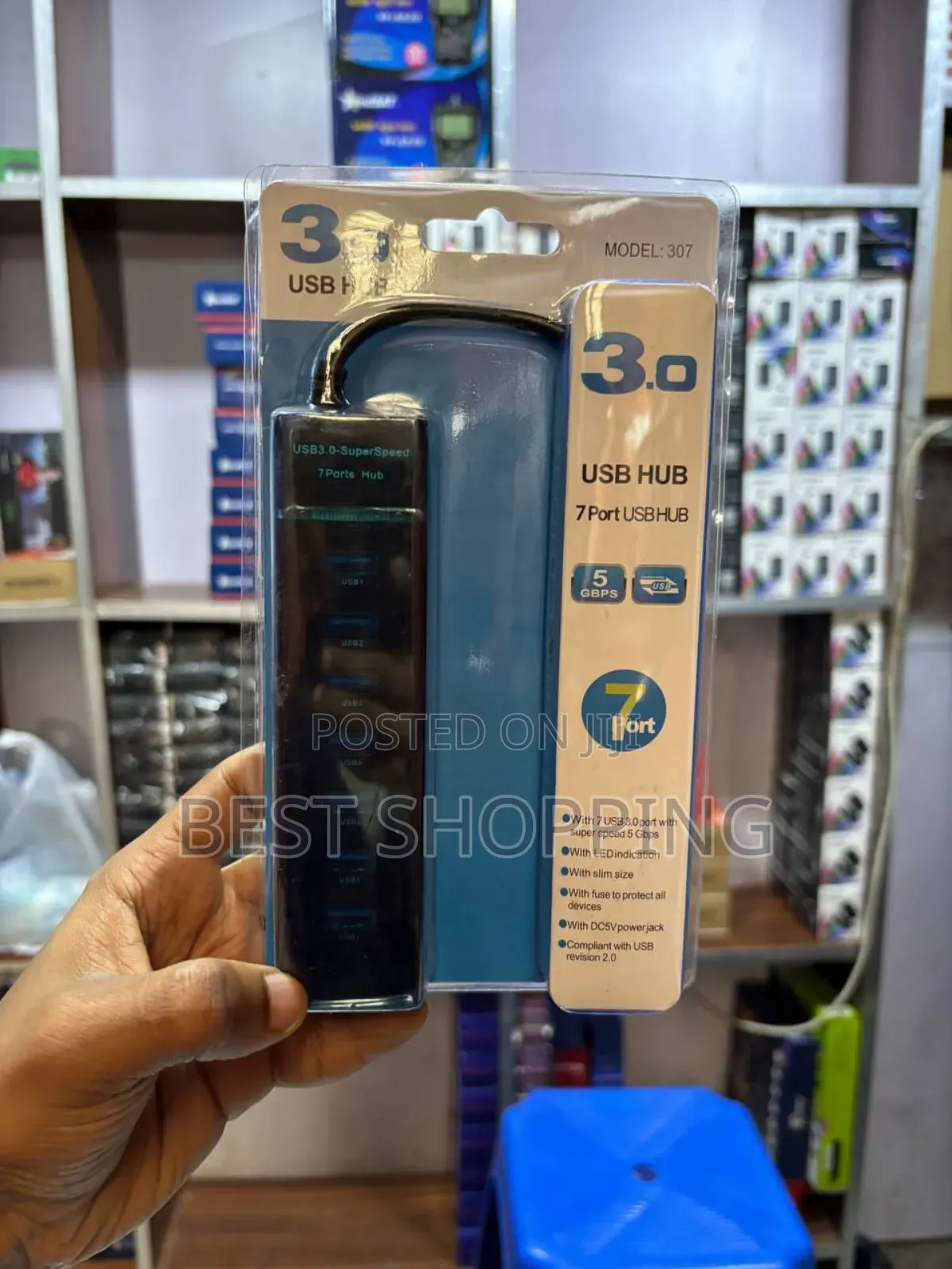 7 Port Usb 3.0 Hub Usb Hub ባለ 7 ፍላሽ መሰኪያ
