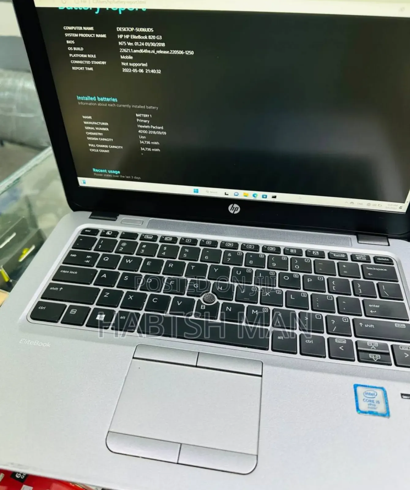 New Laptop HP EliteBook 820 G3 8GB Intel Core I5 SSD 128GB