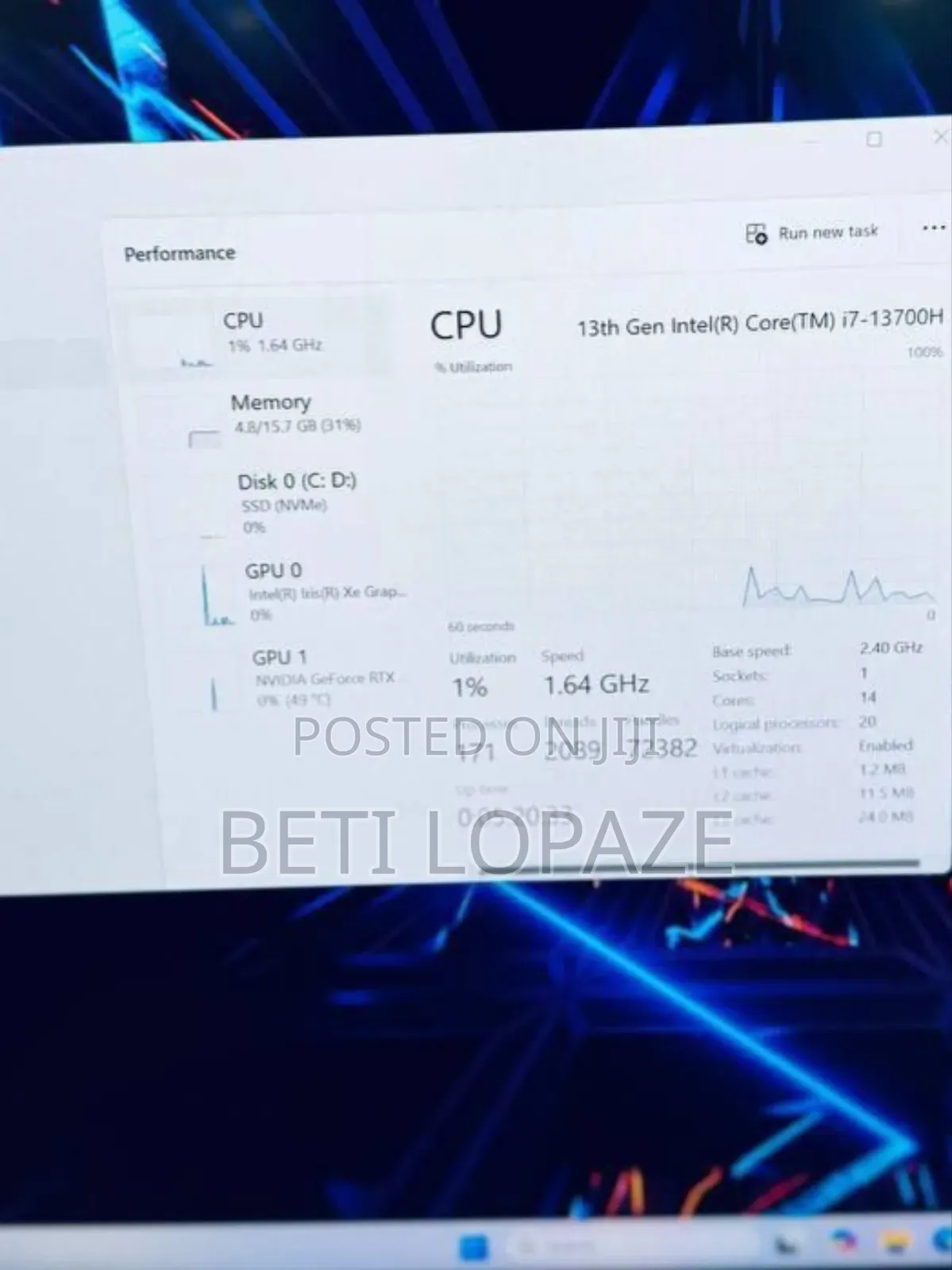 New Laptop HP Pavilion 15 16GB Intel Core I7 SSD 1T