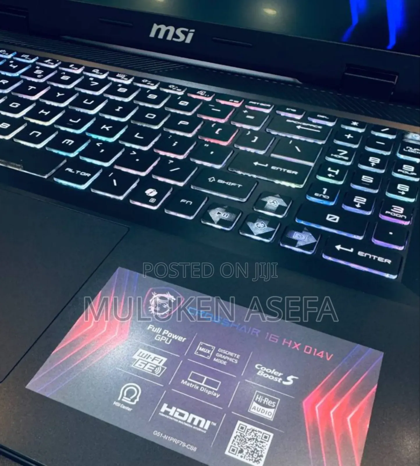 New Laptop MSI Crosshair 15 16GB Intel Core I7 SSD 1T