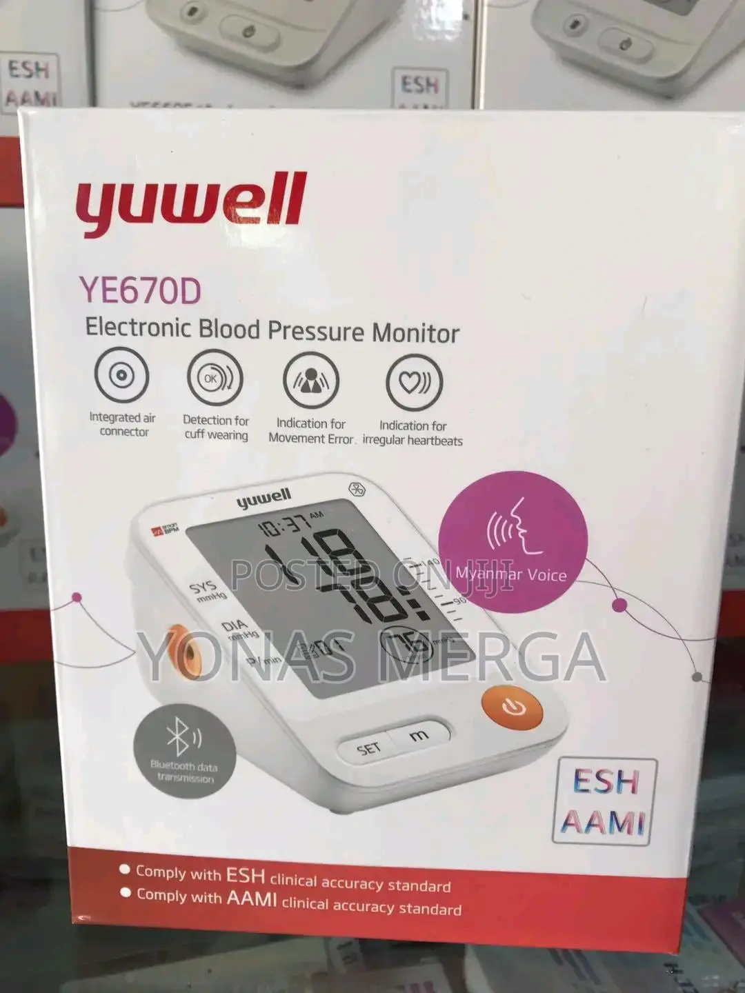 Electronic Blood Pressure Monitor Ye660d轮● Measuring Site
