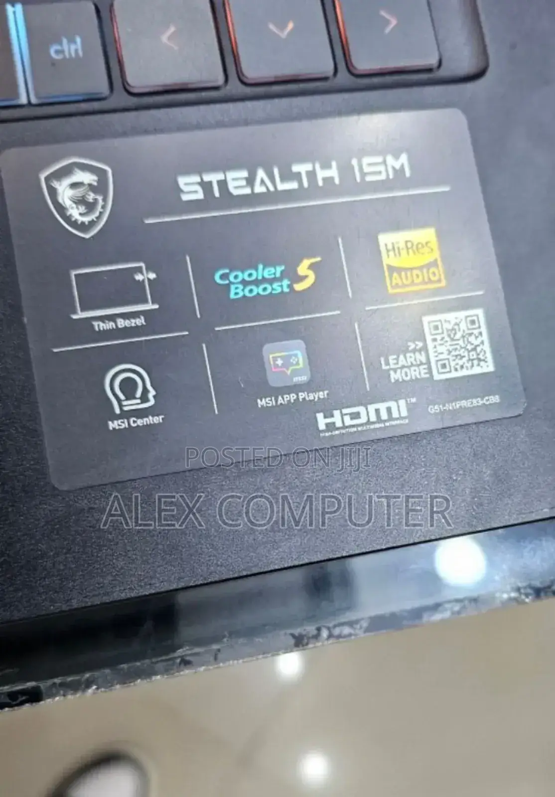 New Laptop MSI GS75 Stealth 16GB Intel Core I7 SSD 1T