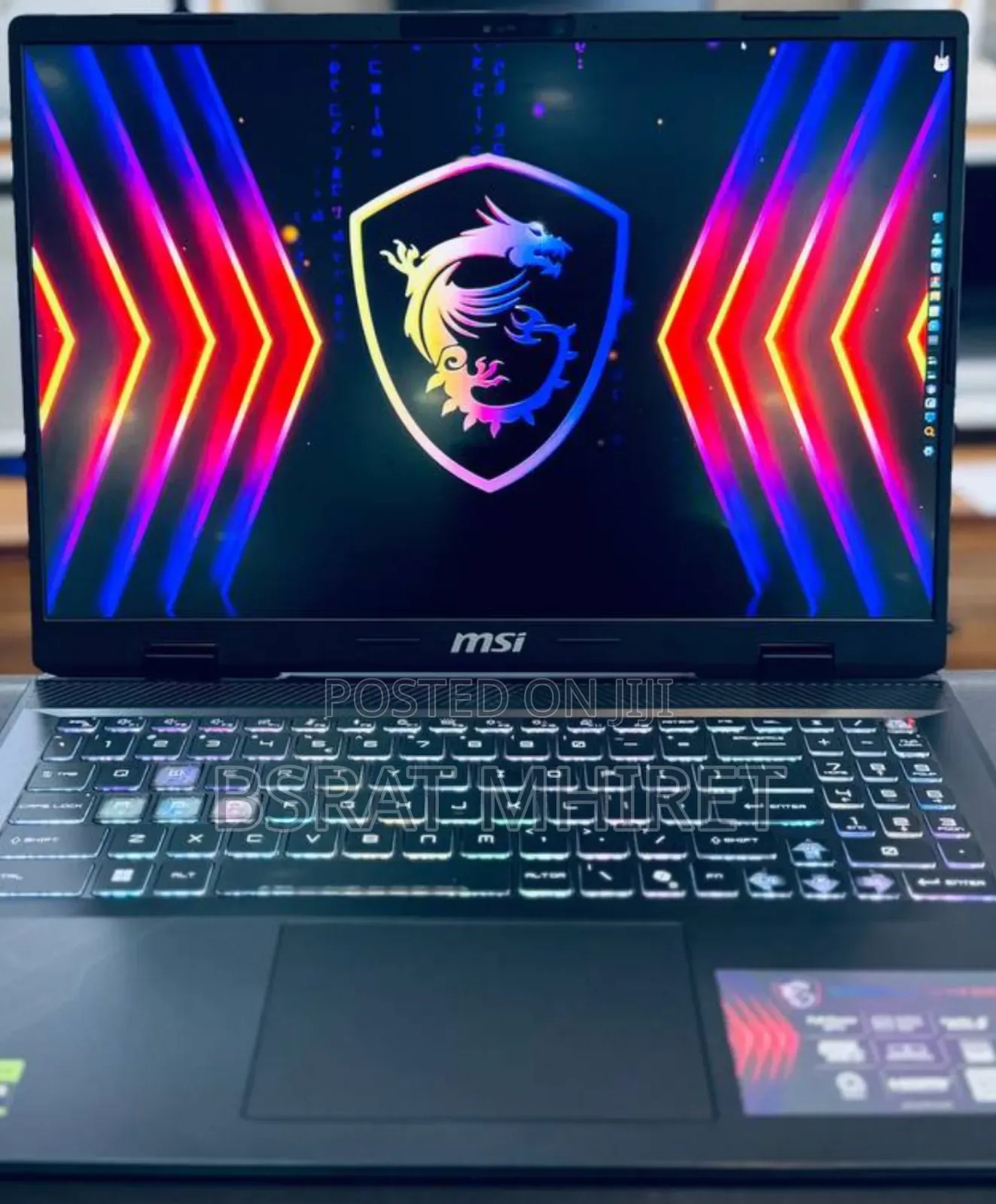 New Laptop MSI GF63 16GB Intel Core I7 SSD 1T