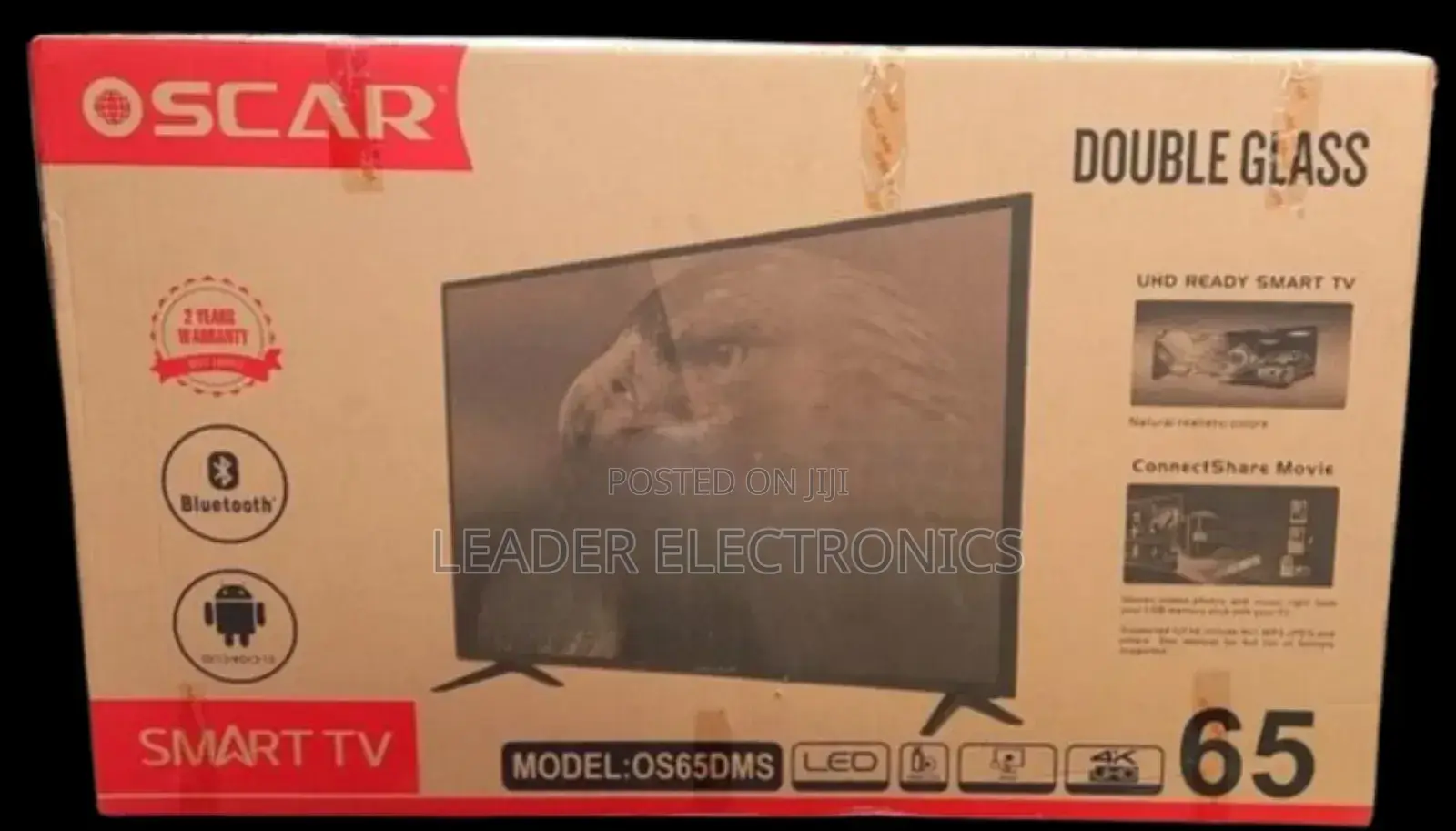 Oscar Tv 65" Smart Android Tv 4 K Uhd Tv New 2025