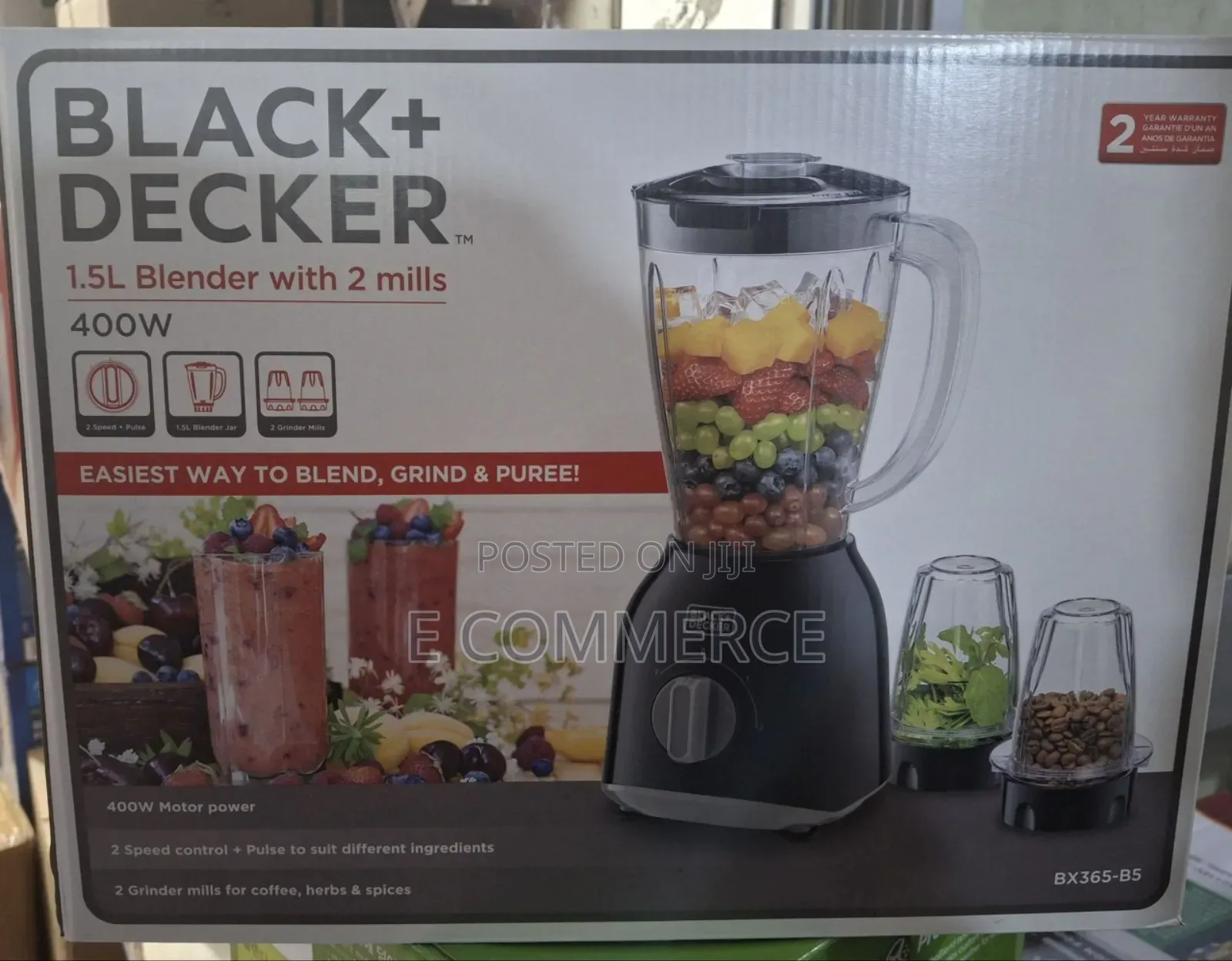 Black and Decker Blender With Grinder Mill and Chopper Mill