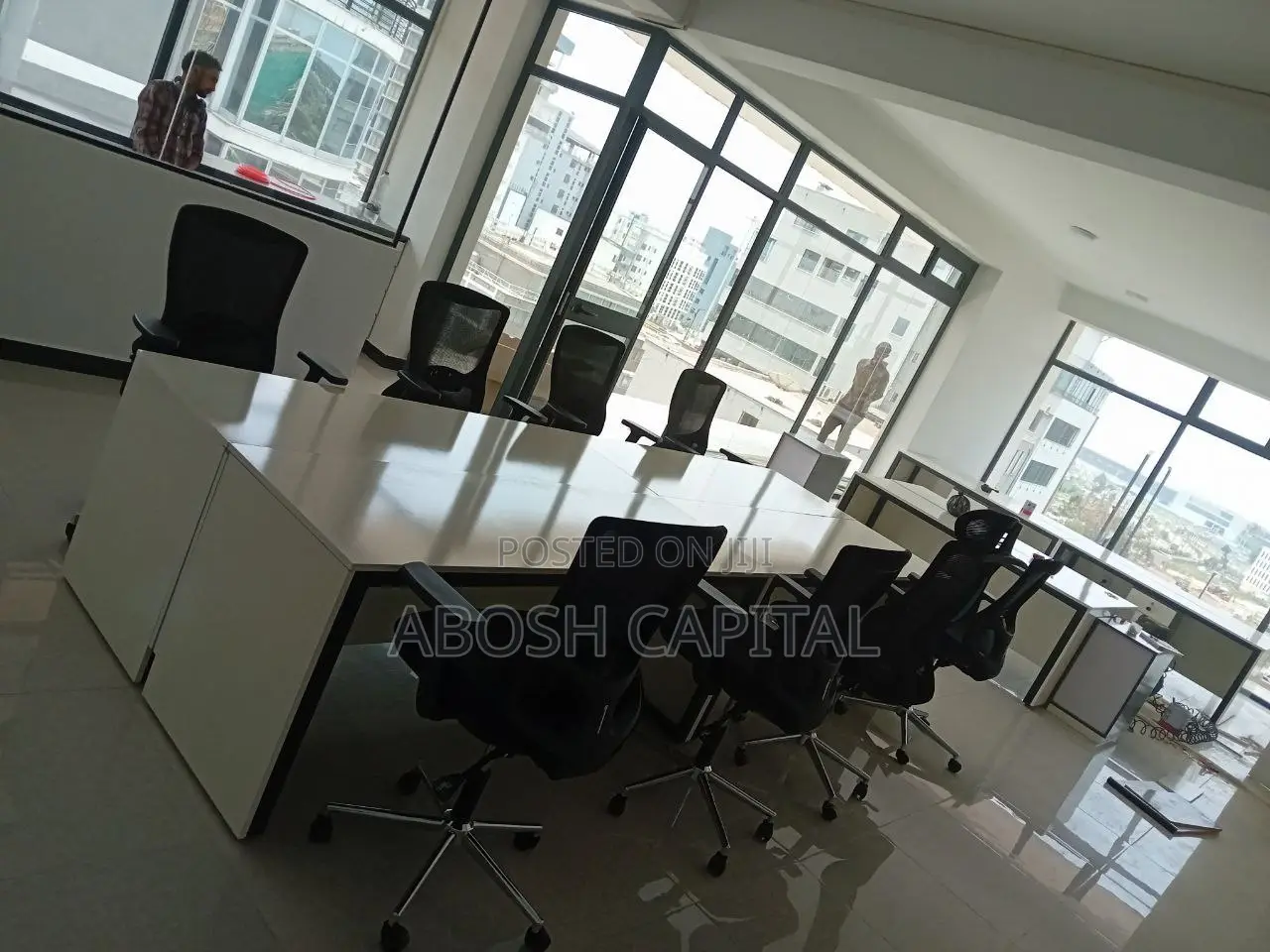 8 in 1 Workstation Table [ 8 ሰው የሚይዝ የጋራ ስራ መስሪያ ጠረጴዛ]