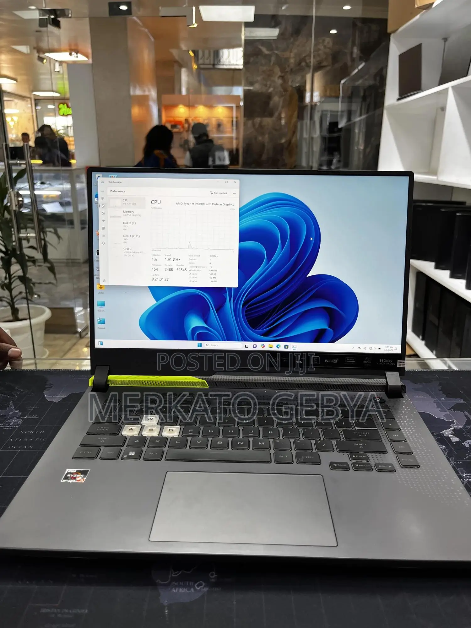 New Laptop Asus ROG Strix G16 G614 16GB AMD Ryzen 9 SSD 500GB