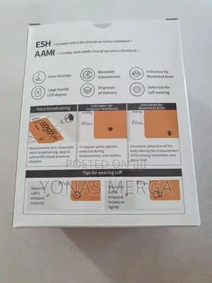 Blood Pressure Deviceن沖bpm~ص Has a Large Illuminated Display