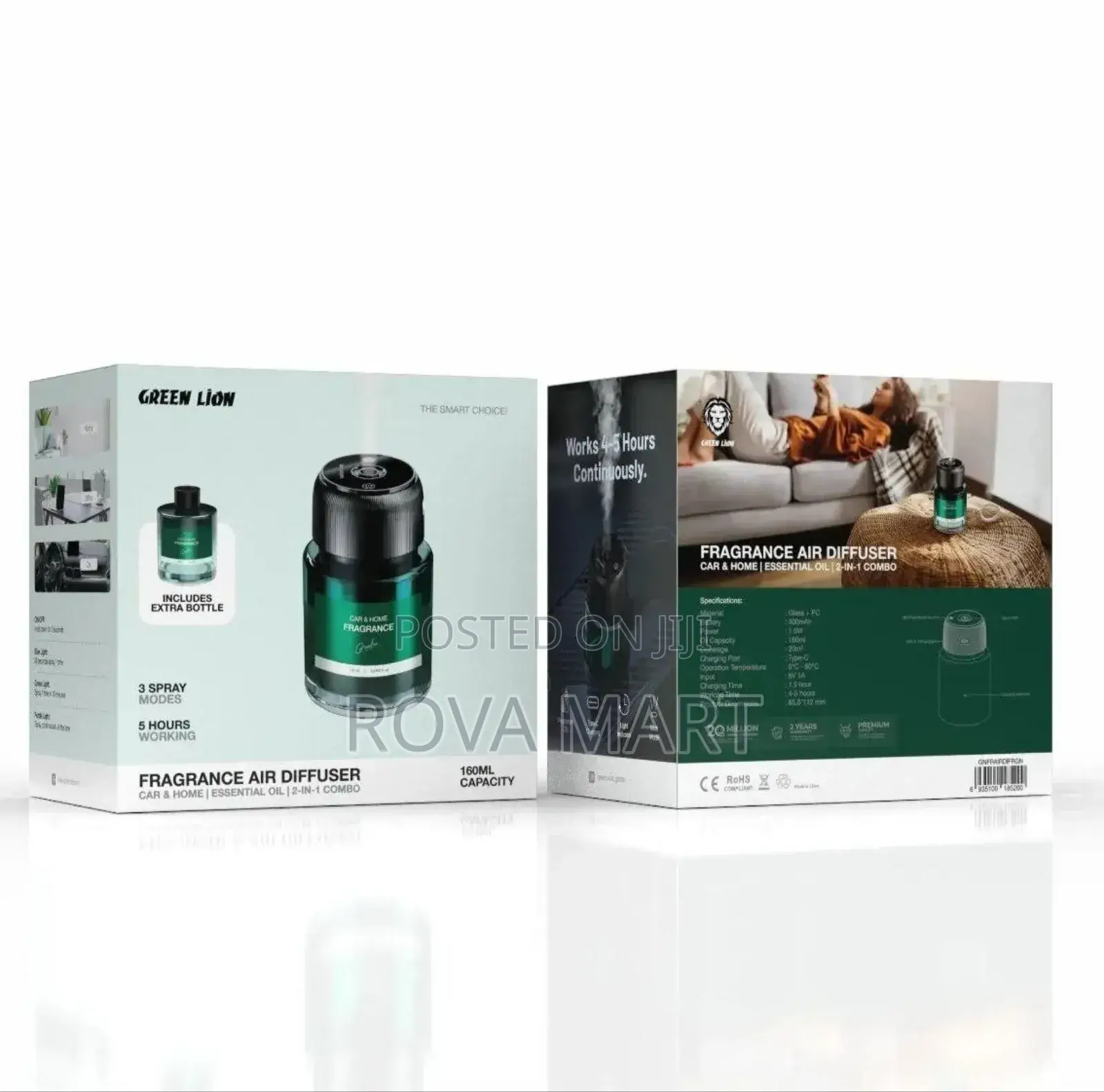 2-in-1 Combo Green Lion Fragrance Air Diffuser
