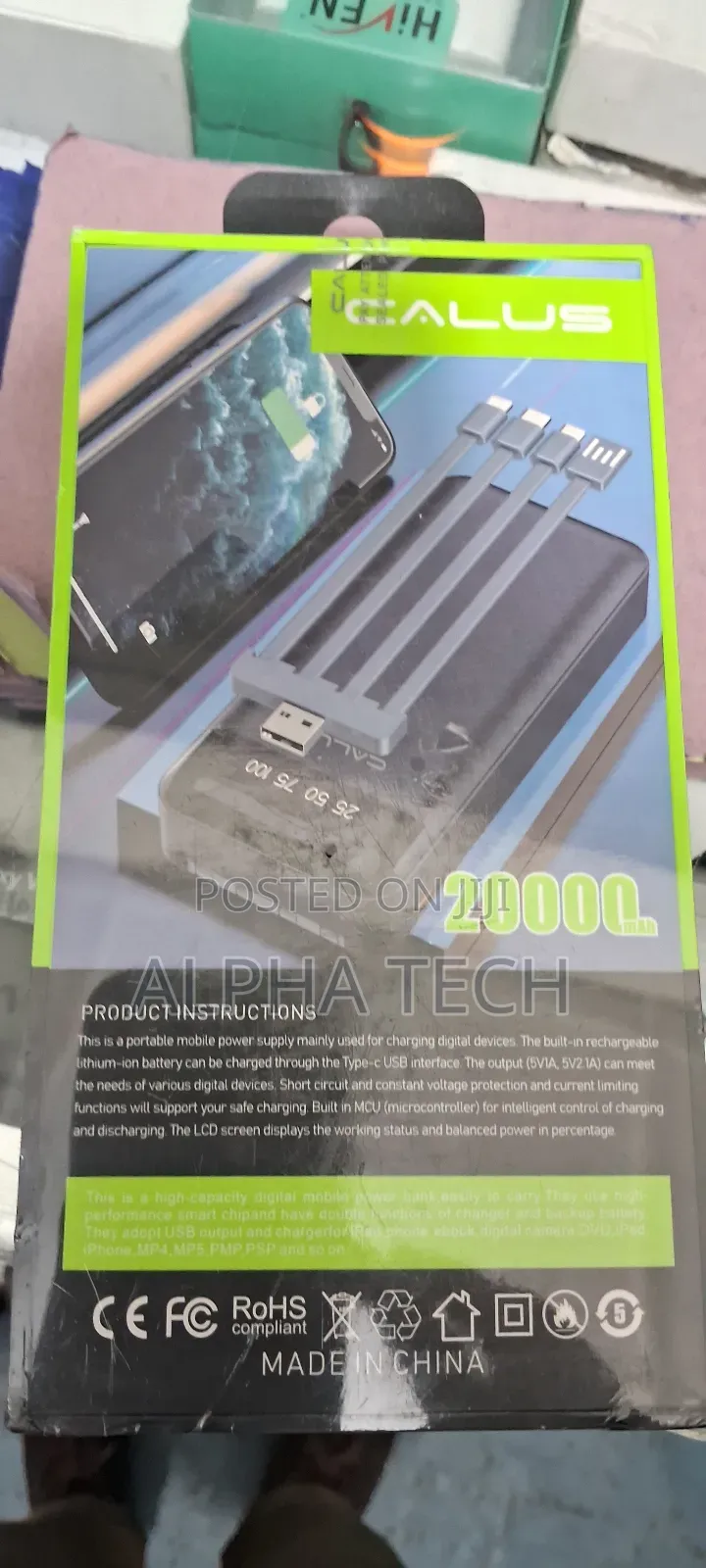 20,000 Amh Calus Power Bank