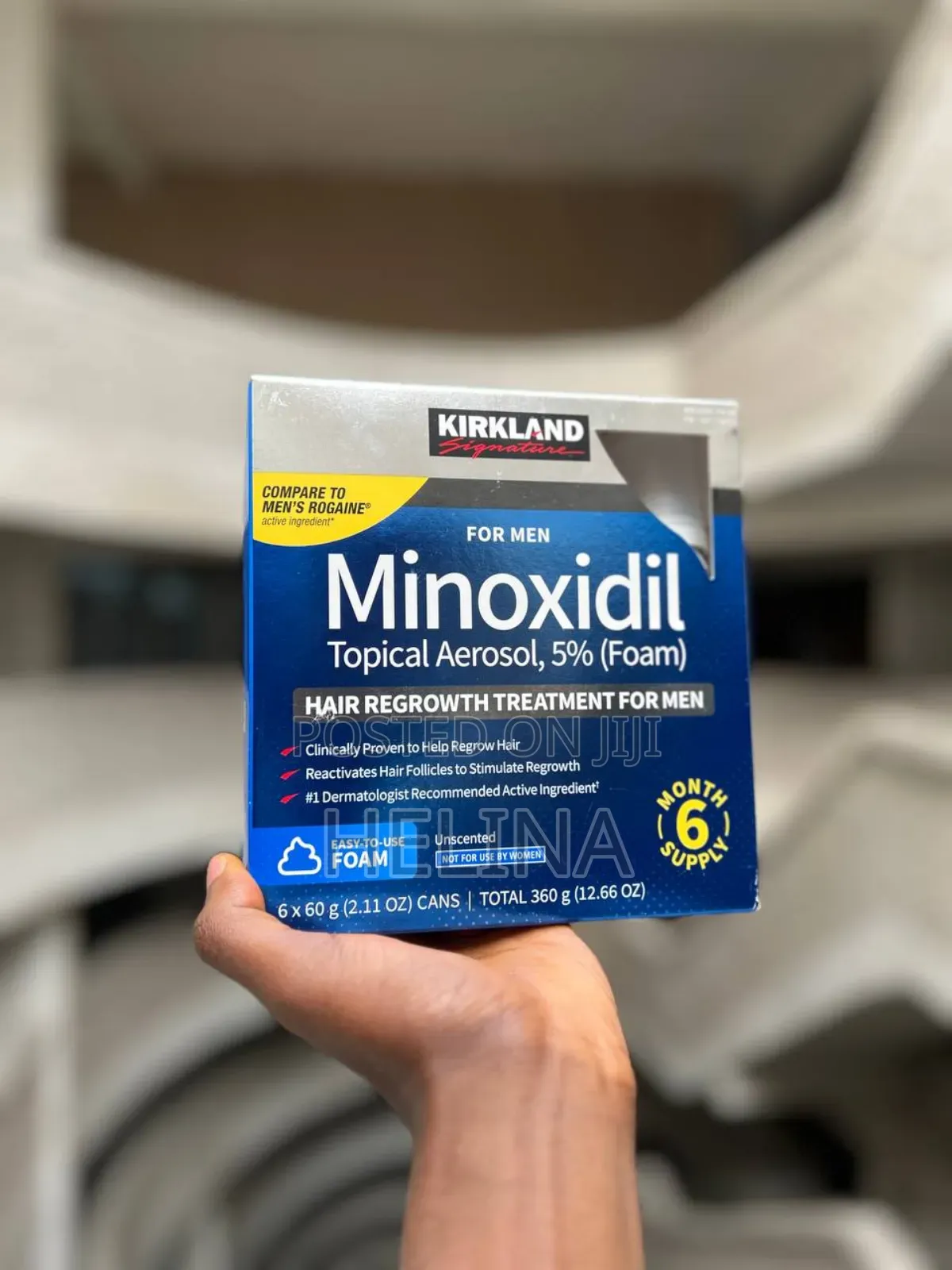 ለ6ወር የሚሆን ፎም Kirkland 5% ሚኖክሲዲል ከአሜሪካ