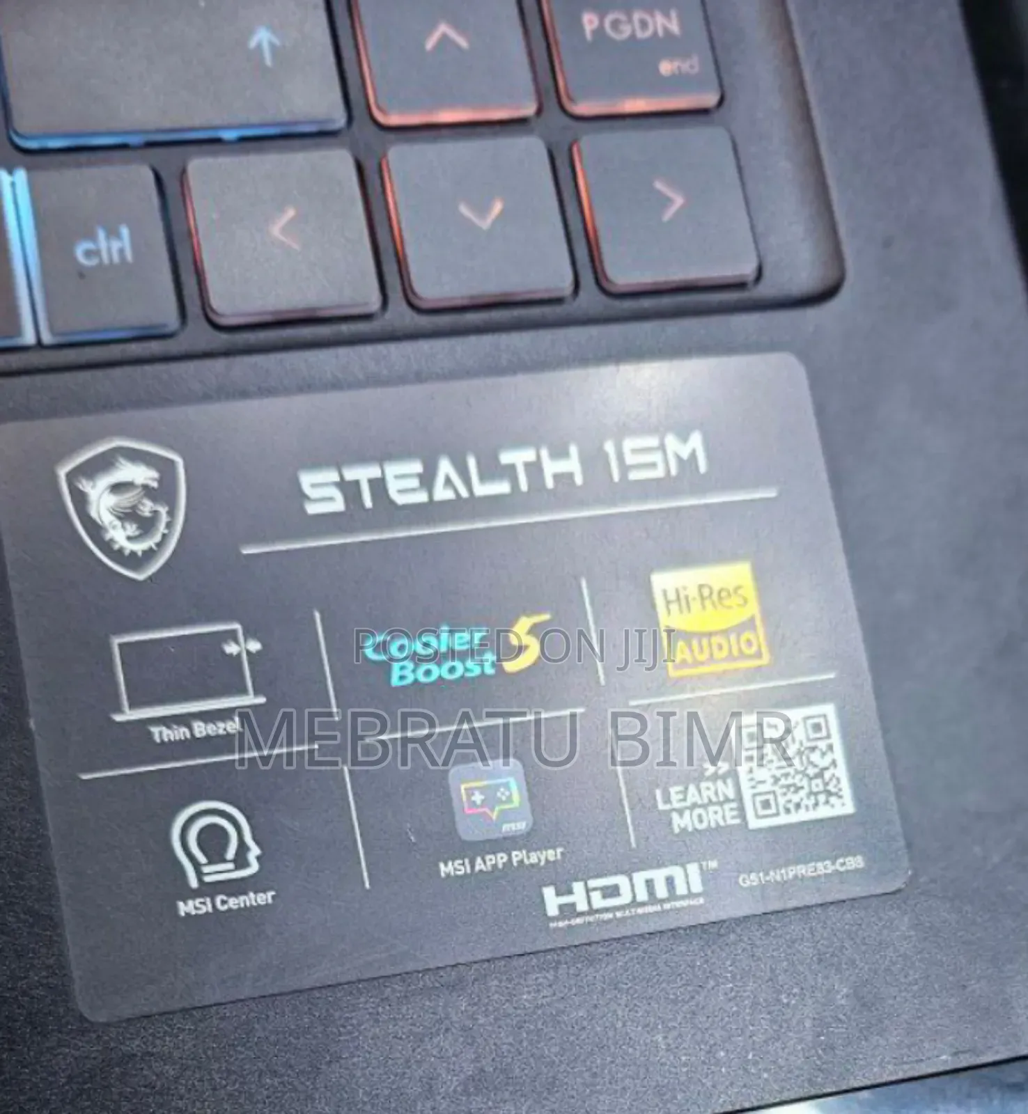 New Laptop MSI Stealth GS77 16GB Intel Core I7 SSD 1T