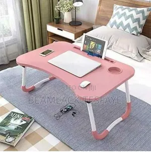 Multicolor Laptop Table With Cup Holder