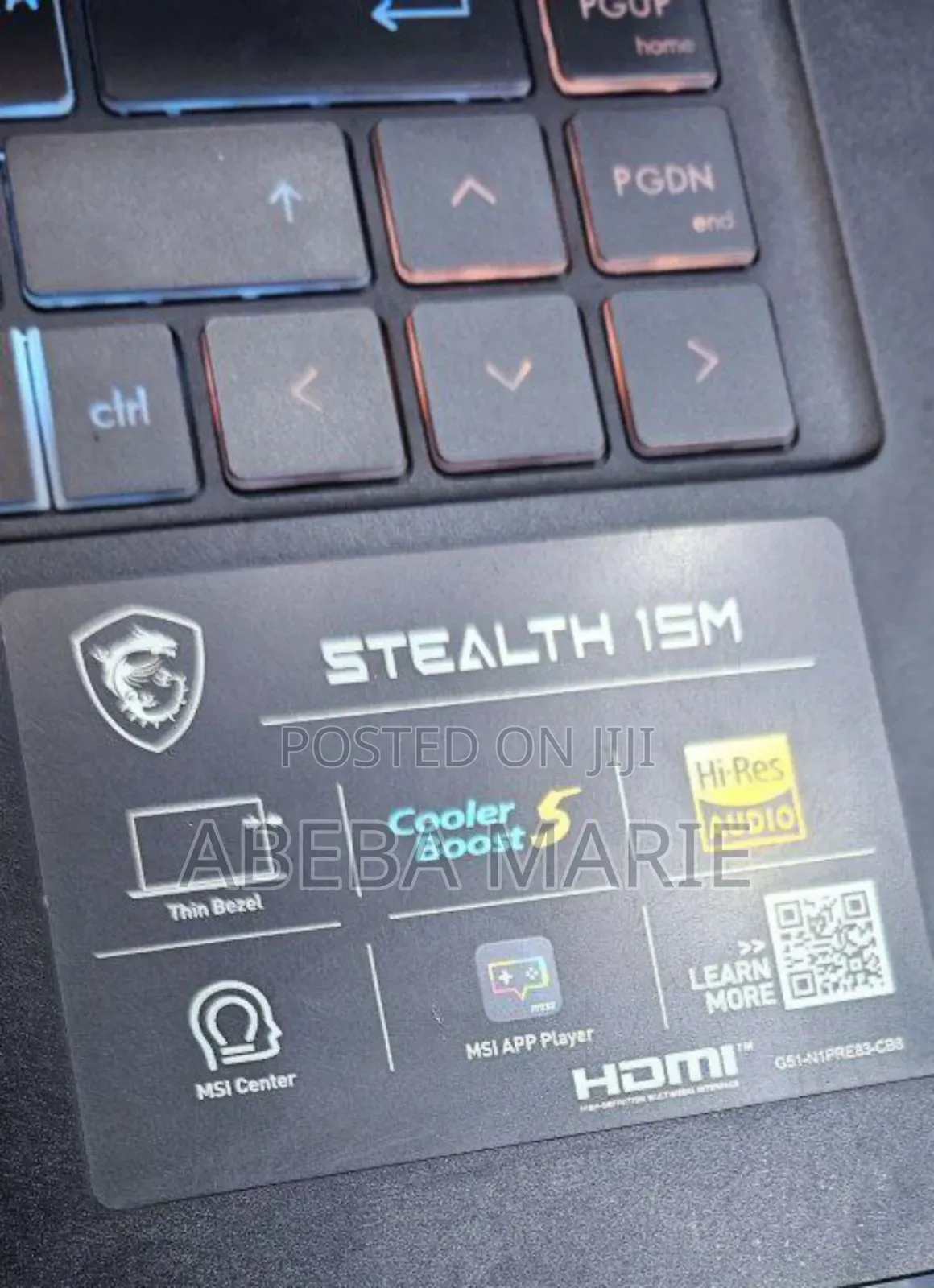 New Laptop MSI GS73 7RE Stealth Pro 16GB Intel Core I7 SSD 1T