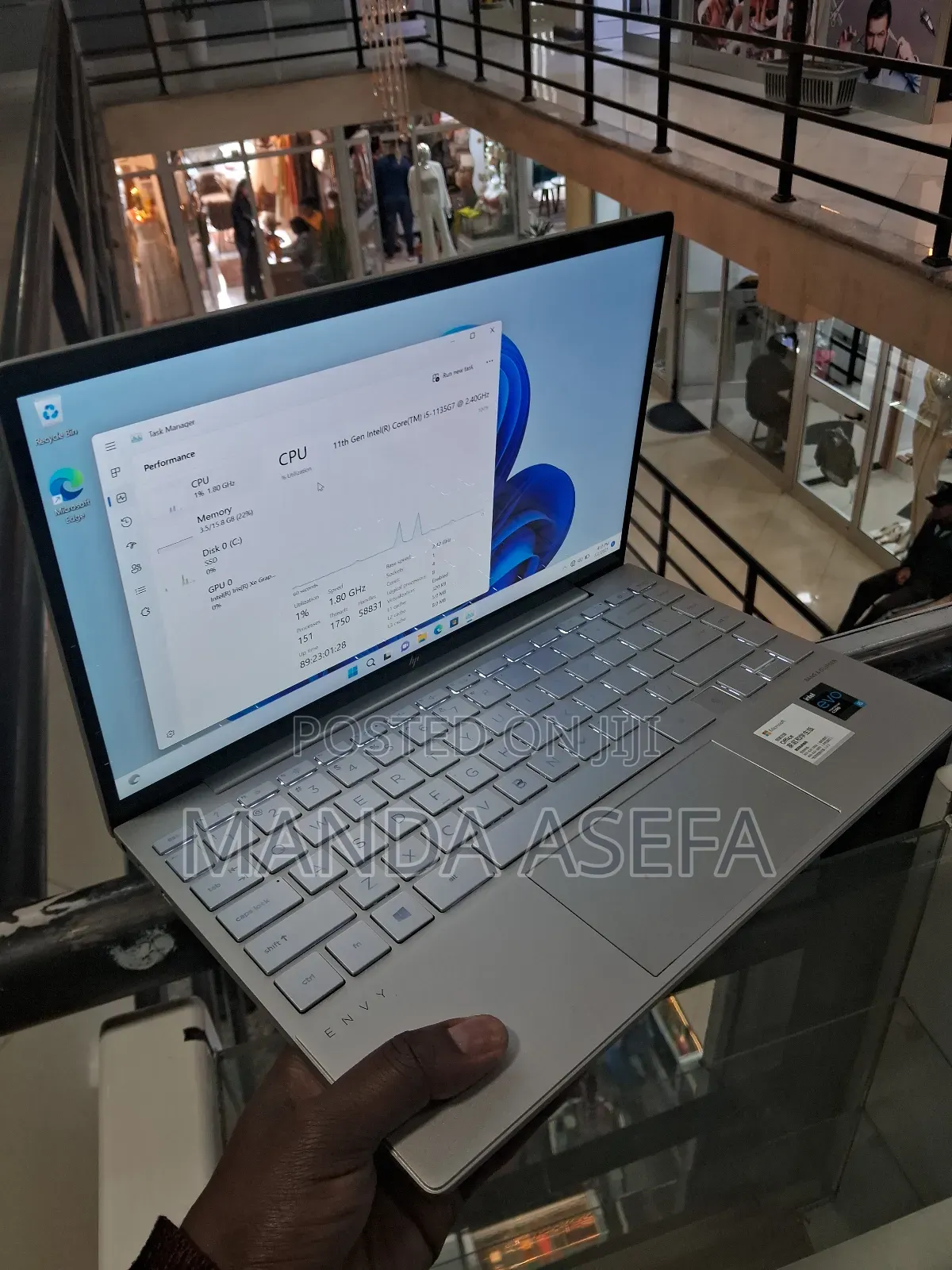 New Laptop HP Envy 13 16GB Intel Core I5 SSD 512GB