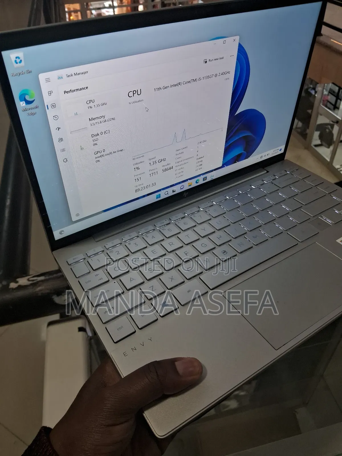 New Laptop HP Envy 13 16GB Intel Core I5 SSD 512GB