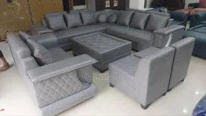 Leatherette 11 Person Sofa Design With Table