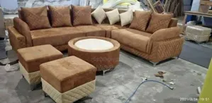 Photo - Artisan Upholstery Sofa Design With Table