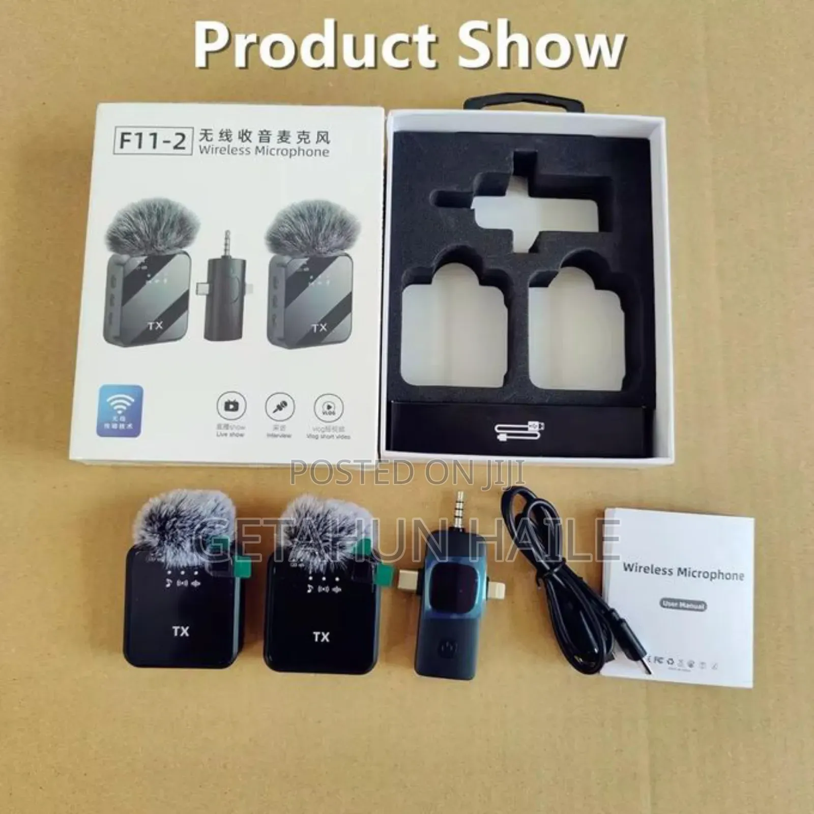 F11-2 Dual Wireless Microphone With Noise Reduction(Dual Wireless Mic)