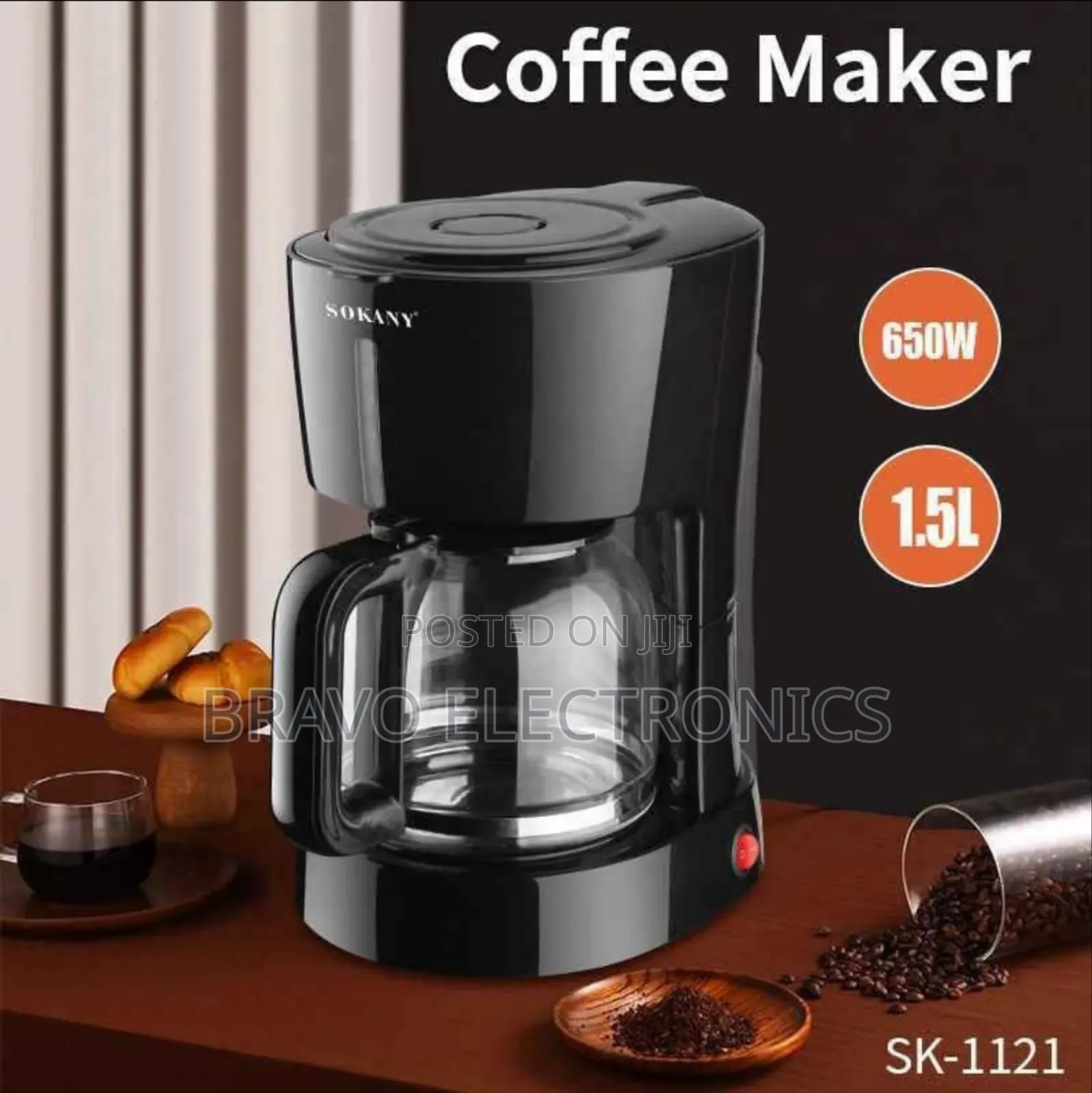 Sokany 1.5l Coffee Maker — 12 Cups of Pure Joy!