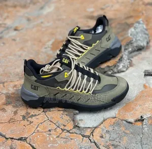  Caterpillar Cat ‘Military Green’ Men’S Leather Shoes