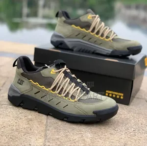  Caterpillar Cat ‘Military Green’ Men’S Leather Shoes
