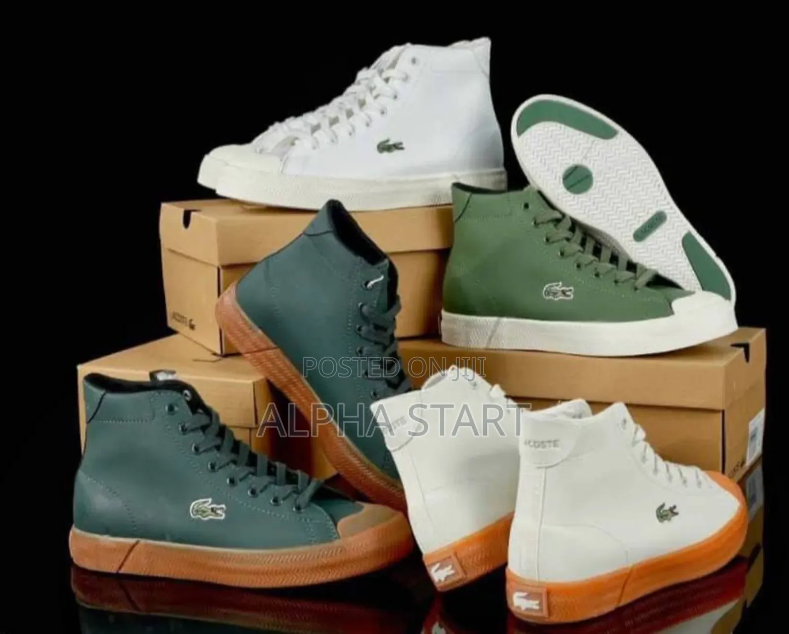 Lacoste Gripshot Mid ‘Olive/White’ Shoes