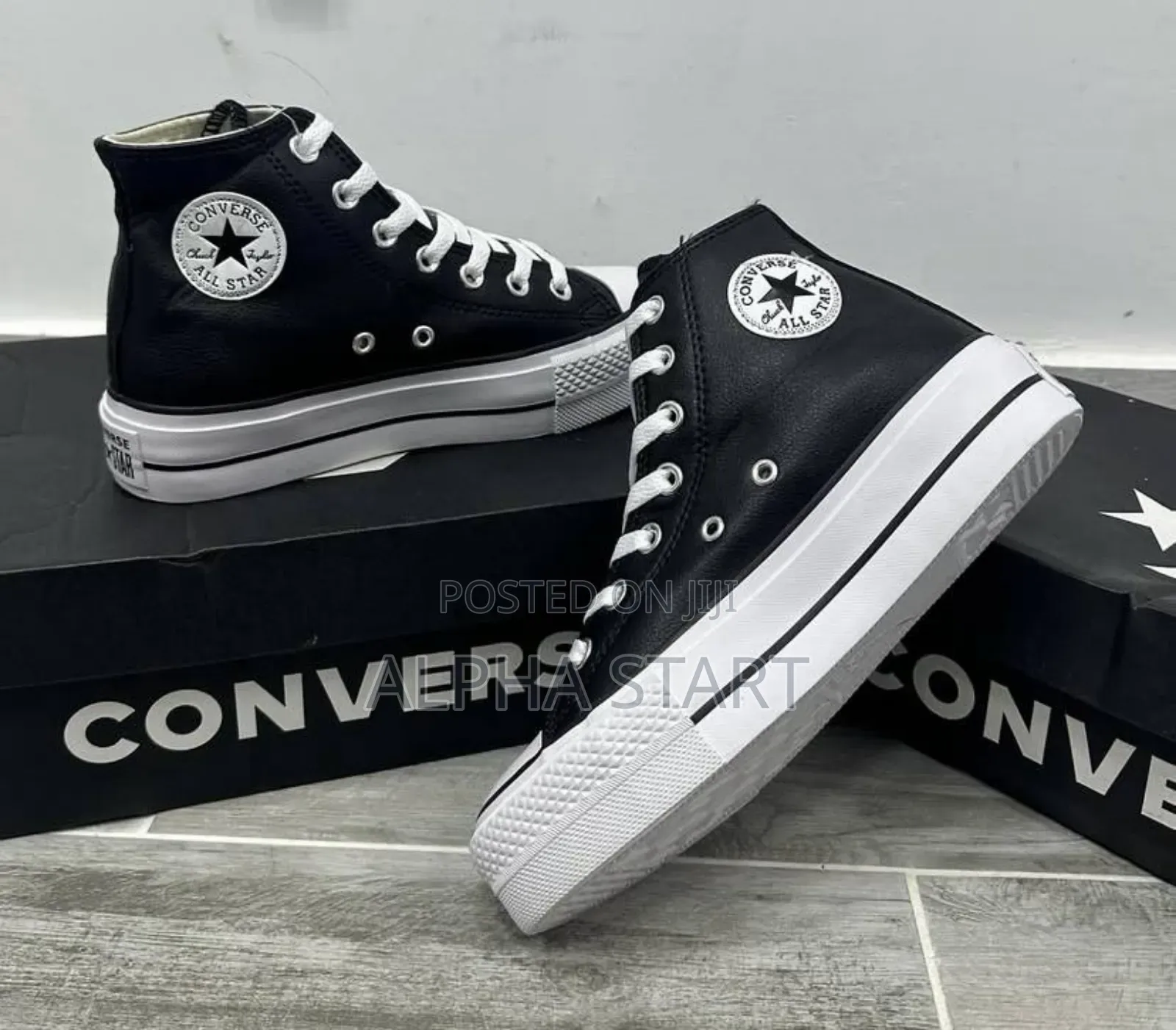 Converse All Star Chuck Taylors ‘Platform’ “Black/White