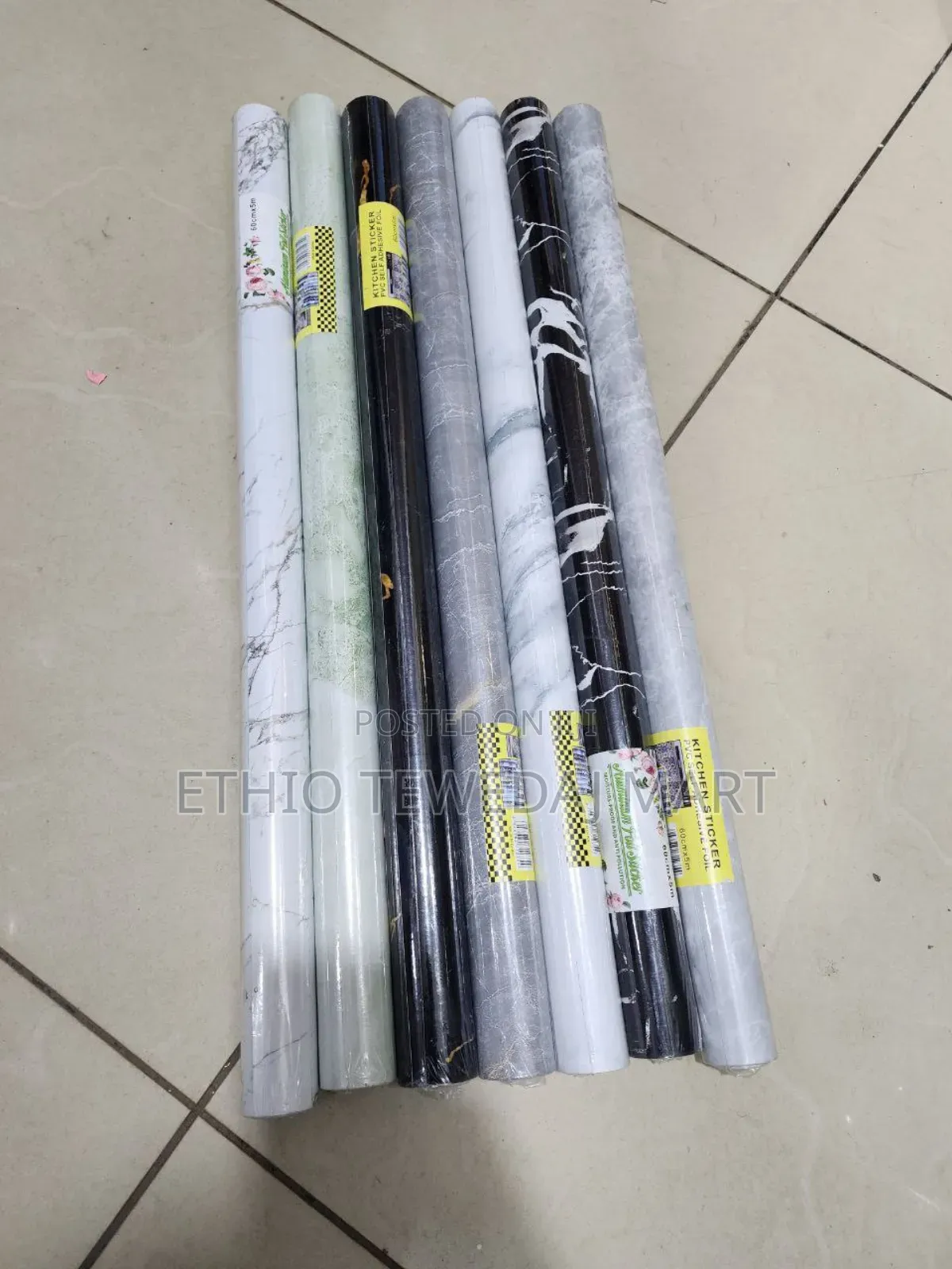 Marble Pattern Self Adhesive Wall Sticker 5 X 60