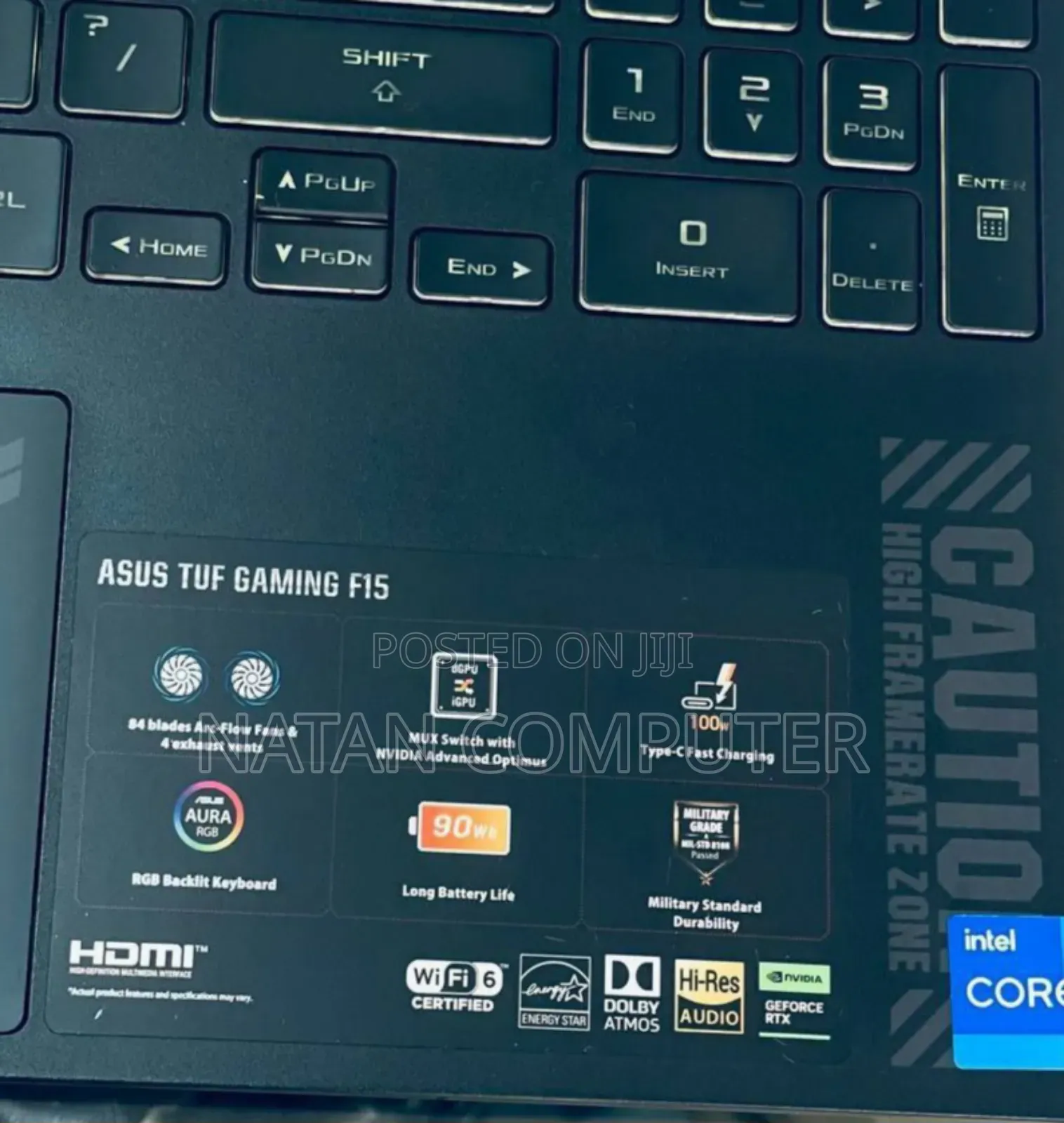 New Laptop Asus TUF Dash F15 16GB Intel Core I7 SSD 512GB