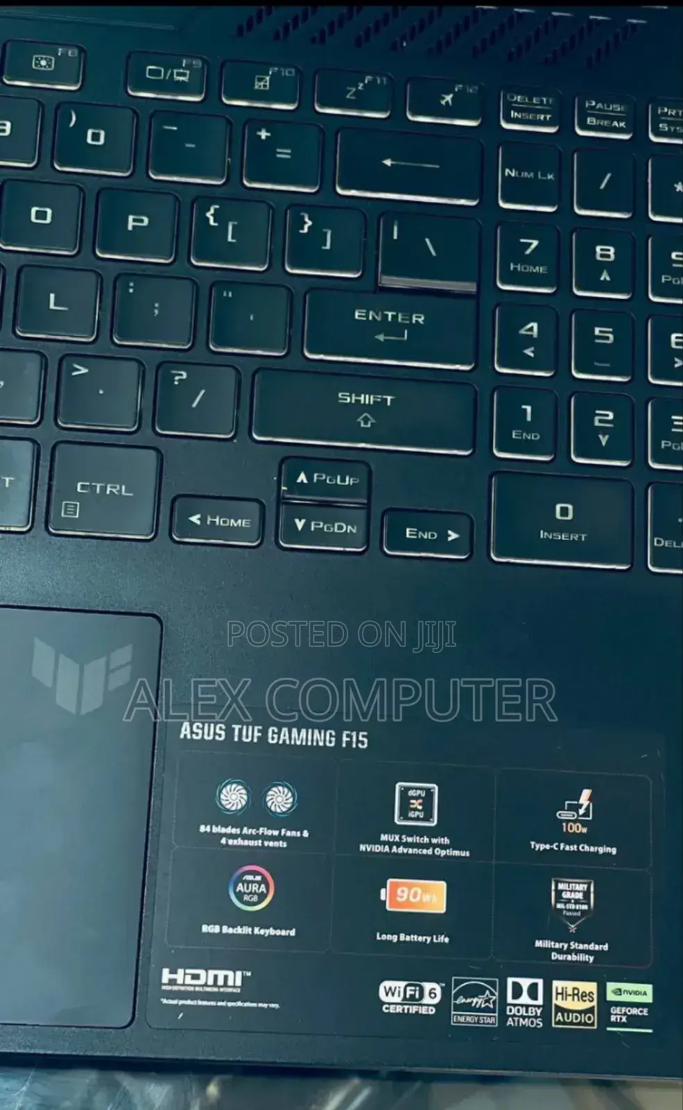 New Laptop Asus TUF Gaming A15 16GB Intel Core i7 SSD 512GB