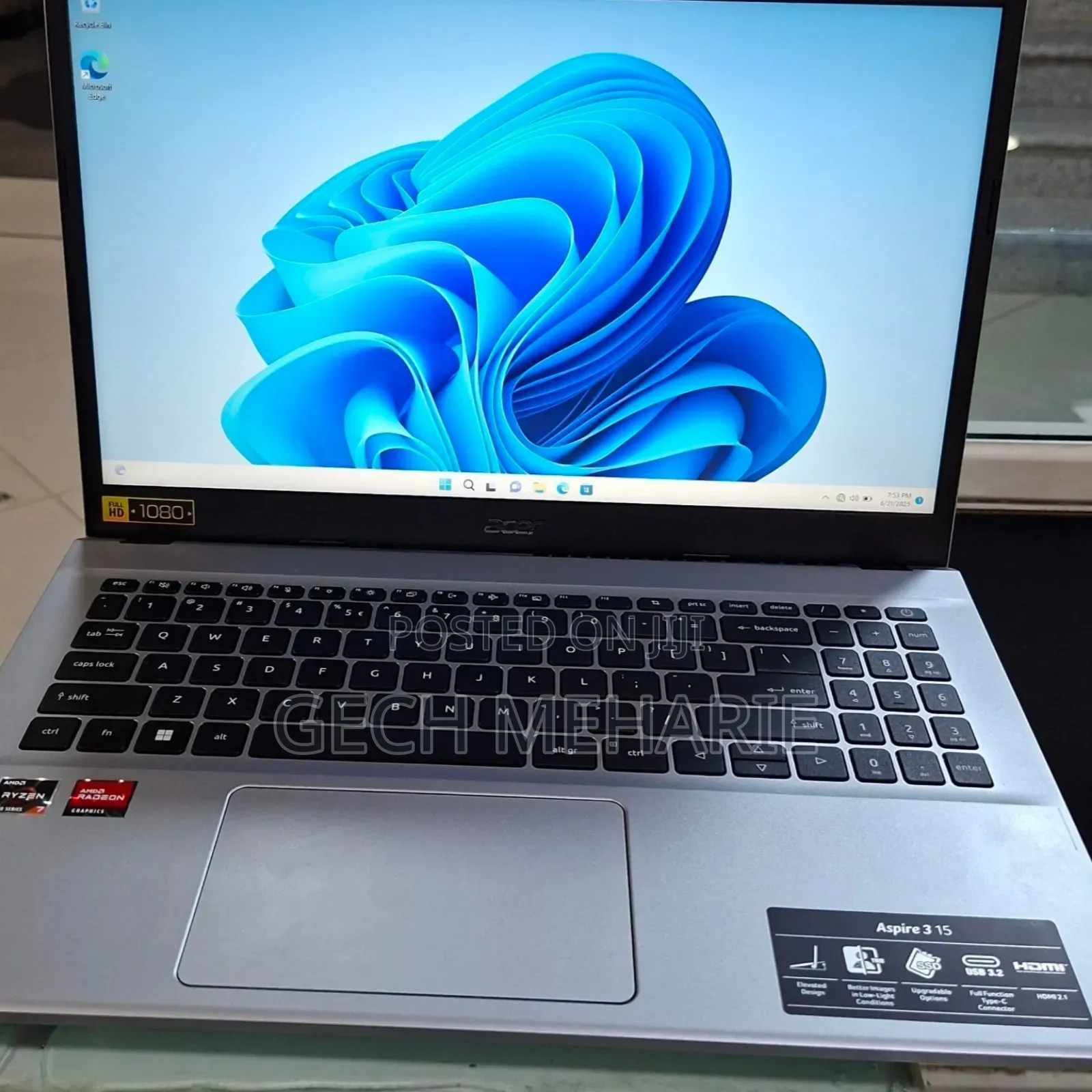 New Laptop Acer Aspire 3 16GB AMD Ryzen 7 SSD 1T