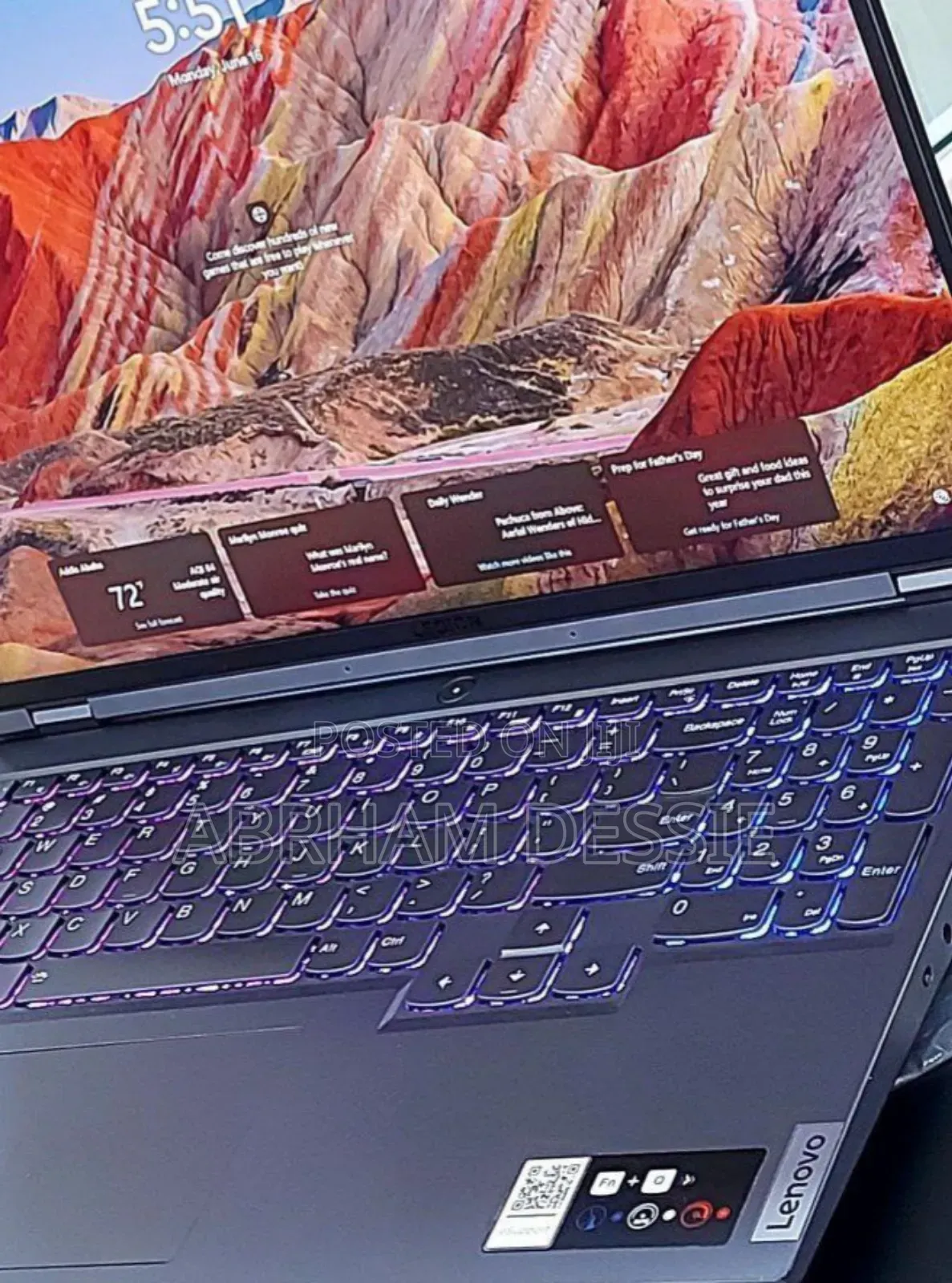 New Laptop Lenovo Legion 5 16GB AMD Ryzen 7 SSD 512GB