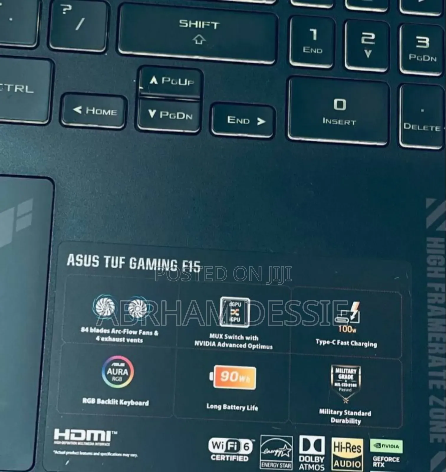 New Laptop Asus TUF Gaming F16 16GB Intel Core I7 SSD 512GB