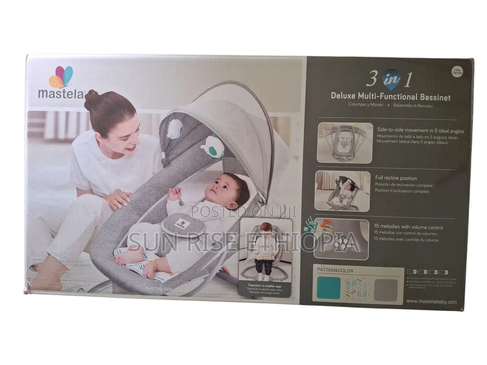 Mastela 3-in-1 Deluxe Multi-Functional Bassinet/Swing
