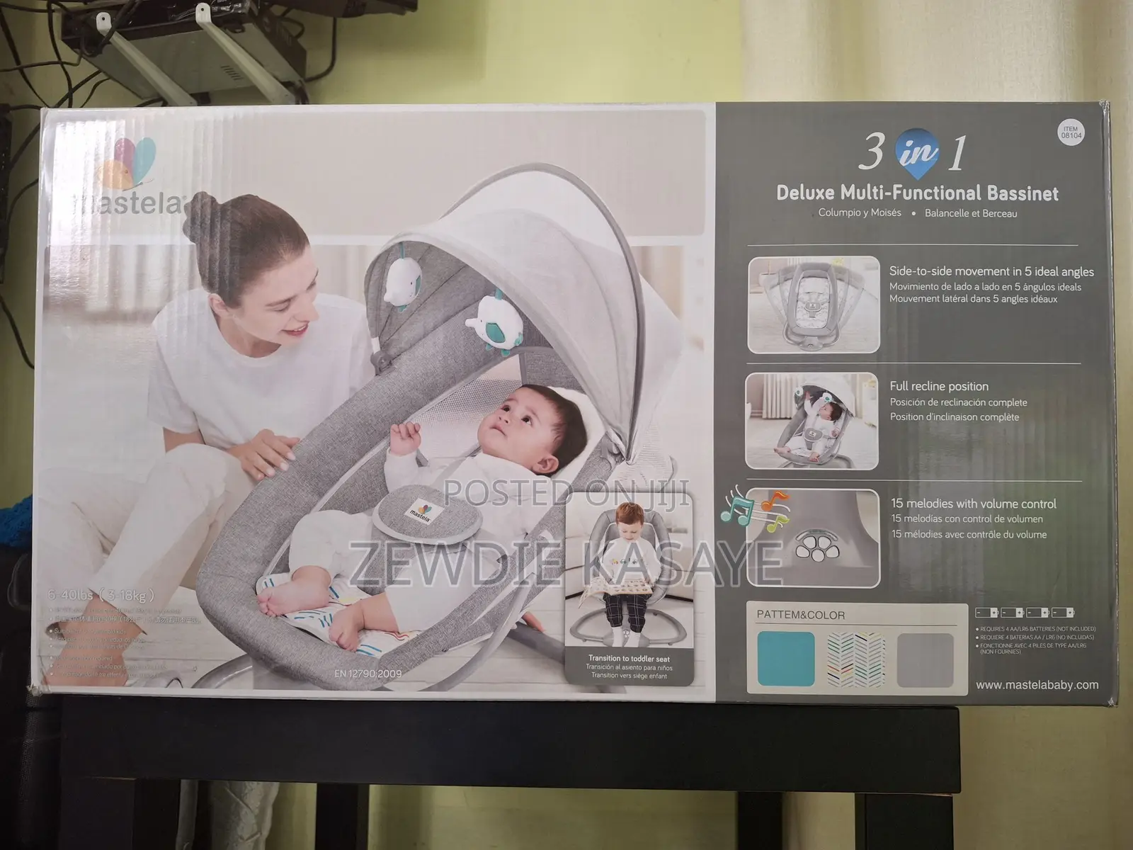 Mastela 3-in-1 Deluxe Multi-Functional Bassinet/Swing