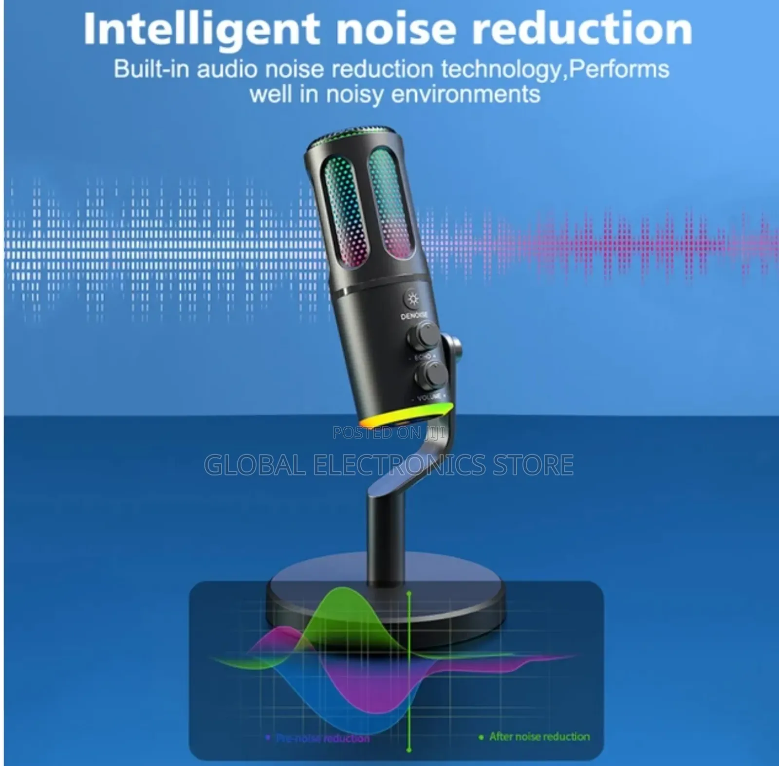 2 in 1 Podcaste Microphone and Computer Condenser Mic