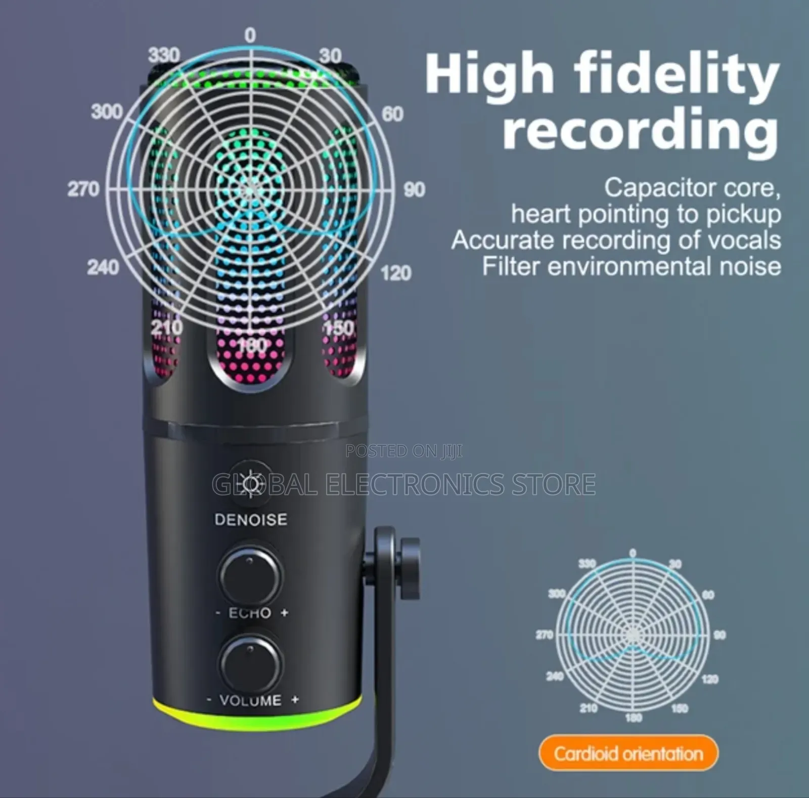 2 in 1 Podcaste Microphone and Computer Condenser Mic