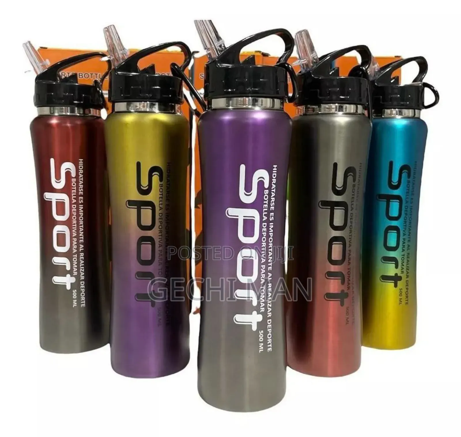 Stainless Steel Water Bottle With Straw