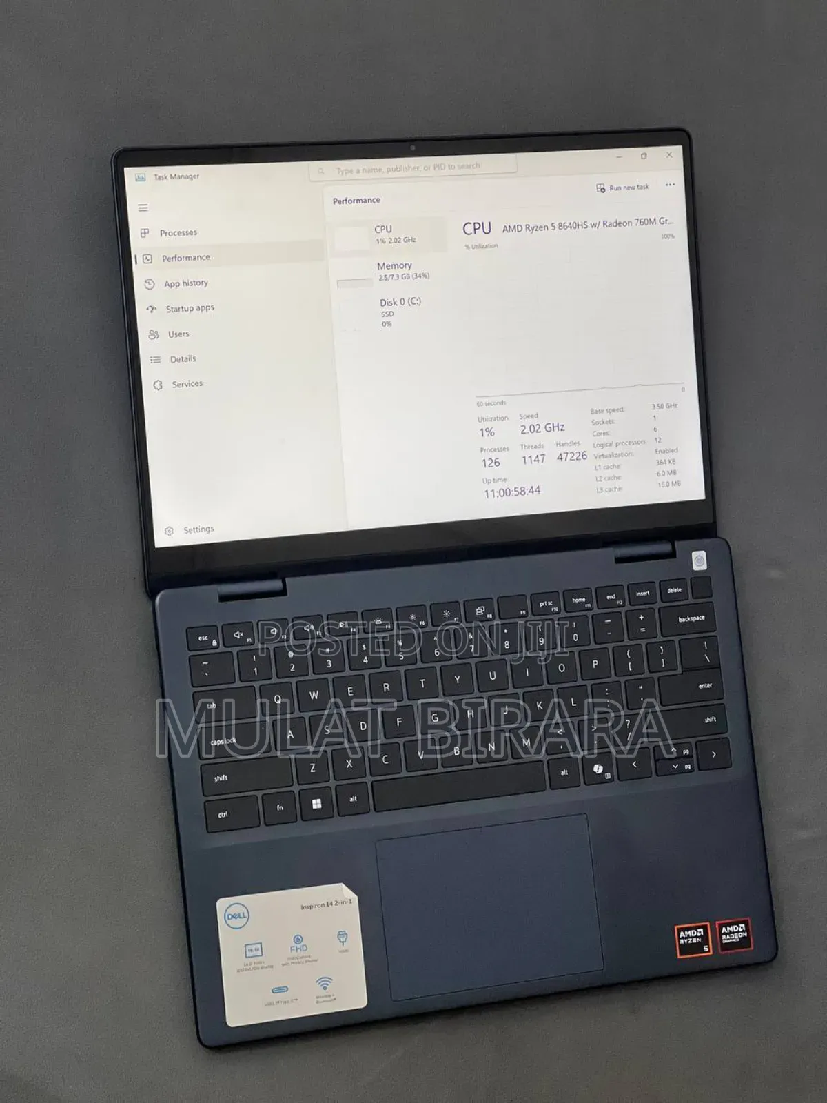 New Laptop Dell Inspiron 15 16GB AMD Ryzen 7 SSD 512GB