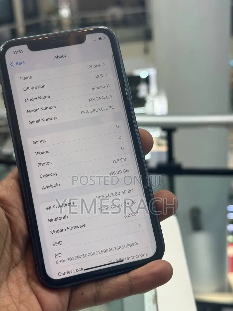 New Apple iPhone 11 128 GB Black