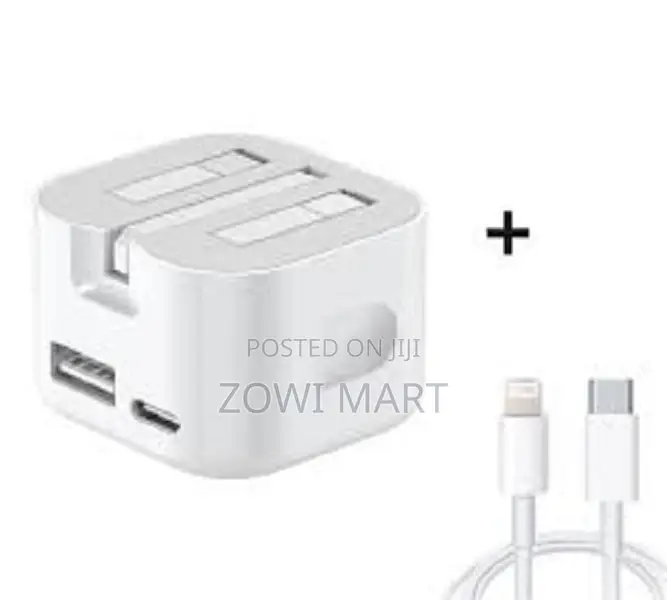 50w Usb-A+C Power Adapter Usb-A+C to Lightning Cable