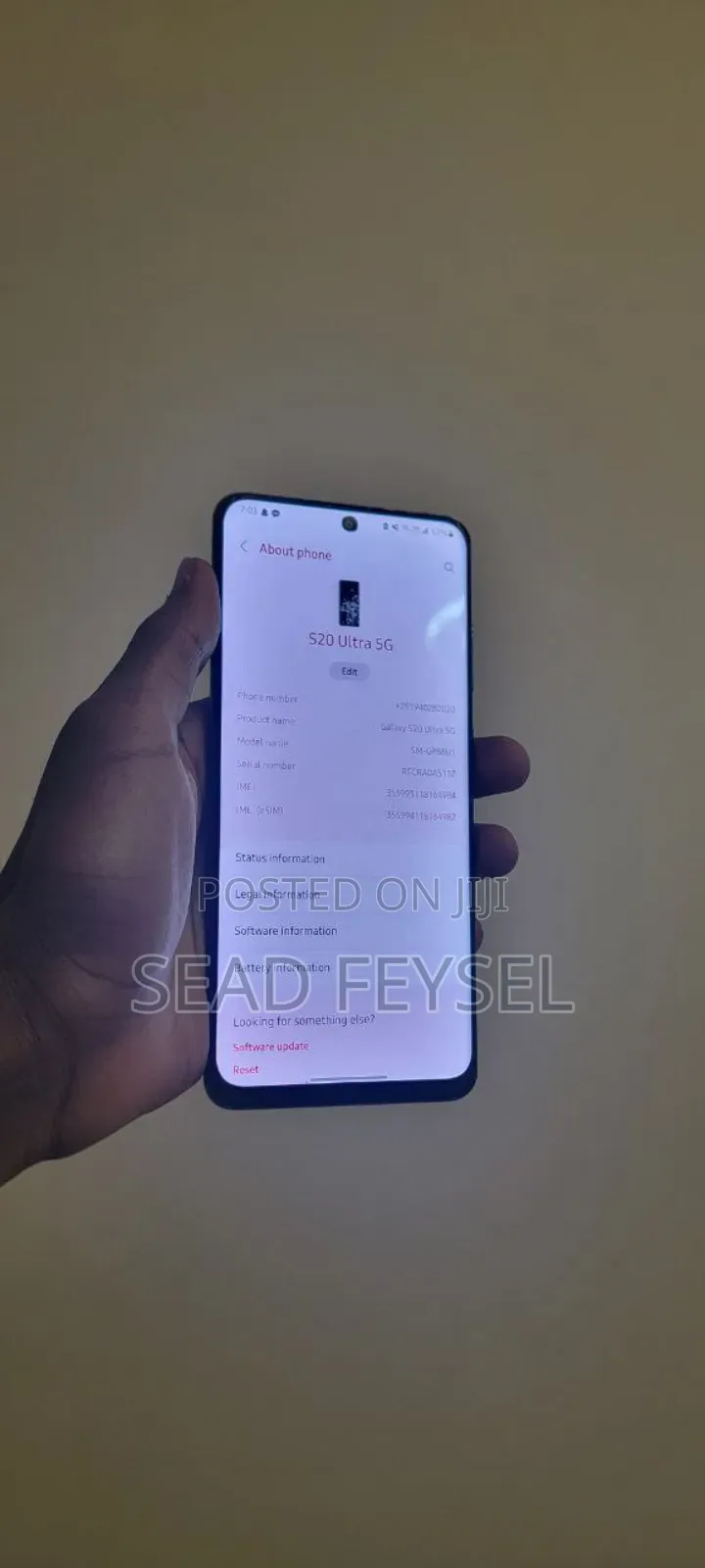 Samsung Galaxy S20 Ultra 128 GB Black