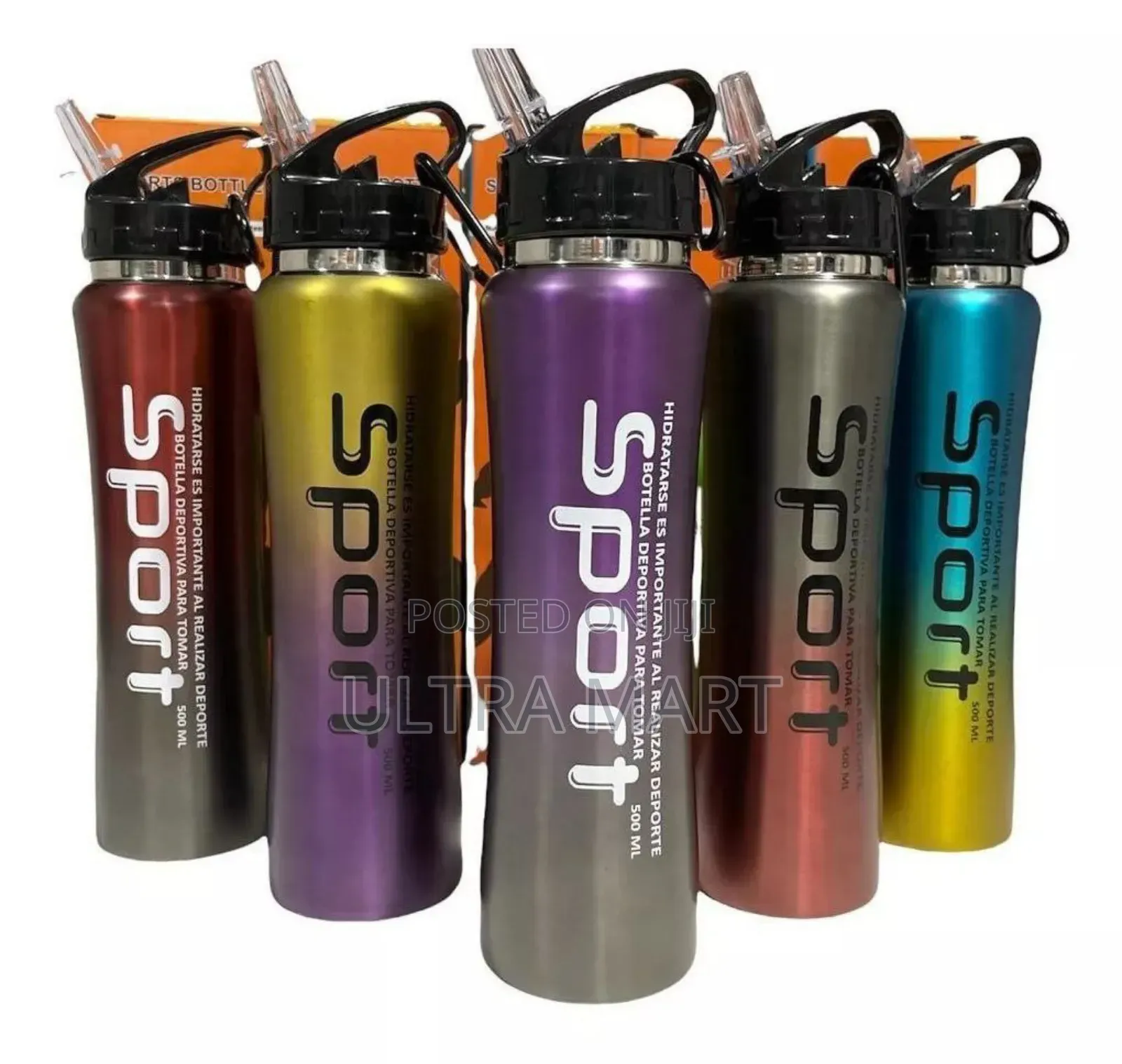 Stainless Steel Water Bottle With Straw